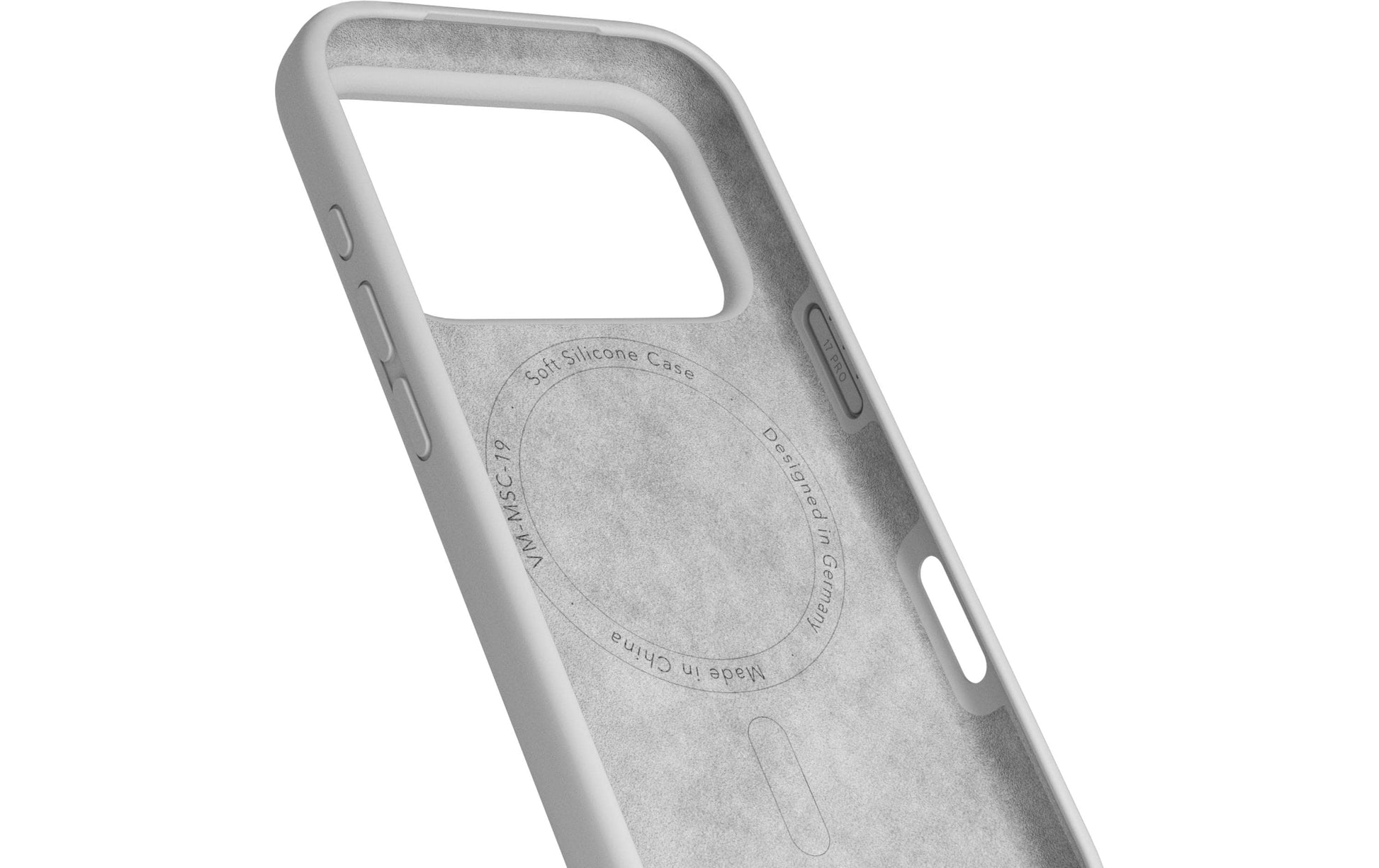 Vonmählen Backcover – für Apple iPhone 17 Pro – hellgrau – Silikon, MagSafe-kompatibel