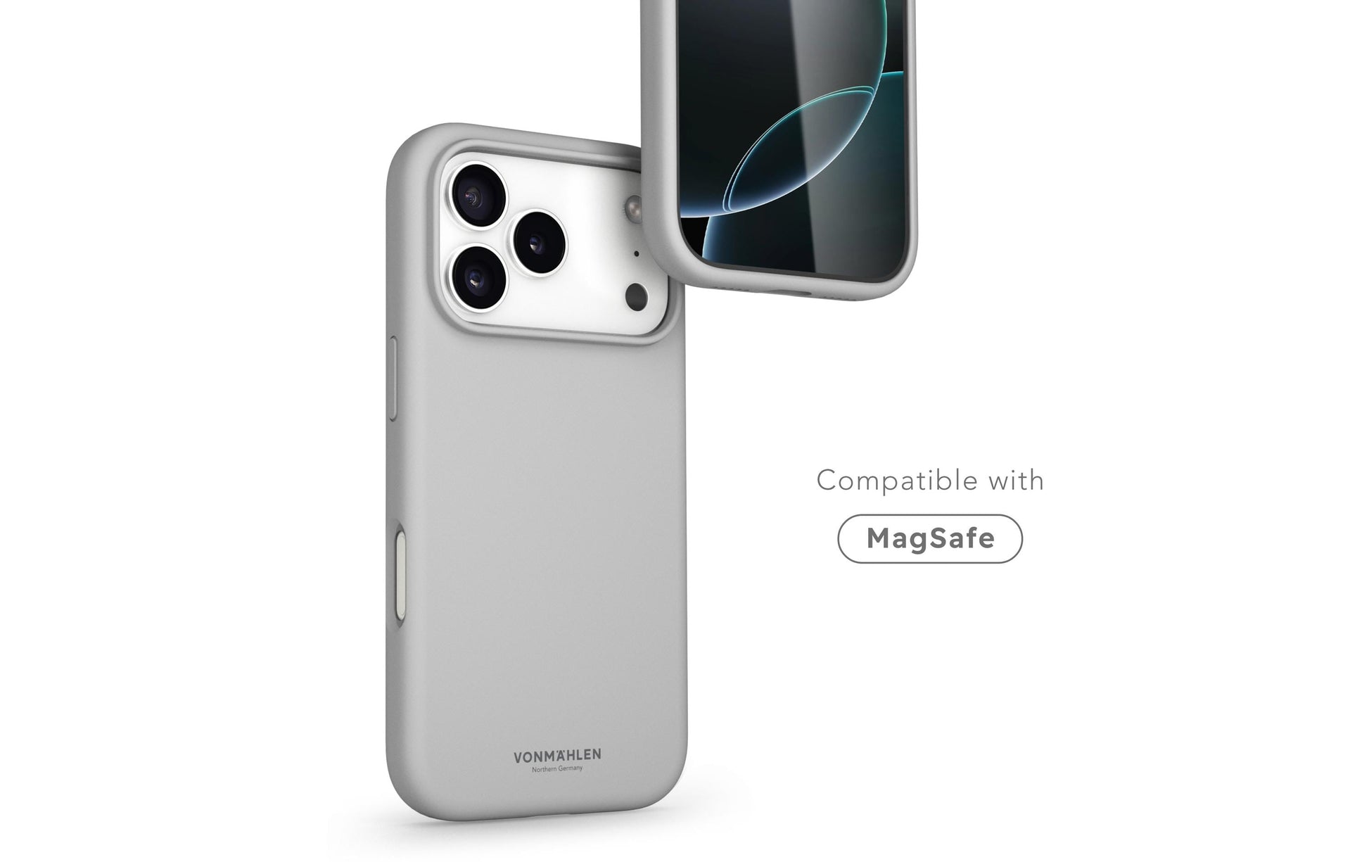Vonmählen Backcover – für Apple iPhone 17 Pro – hellgrau – Silikon, MagSafe-kompatibel