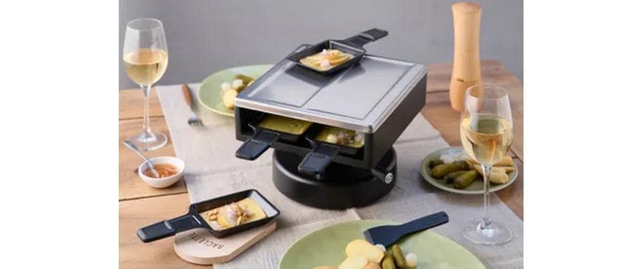 Kisag Raclette-Aufsatz Sierre – 25 × 23 × 6,8 cm, Aluminiumguss – für 2 Personen