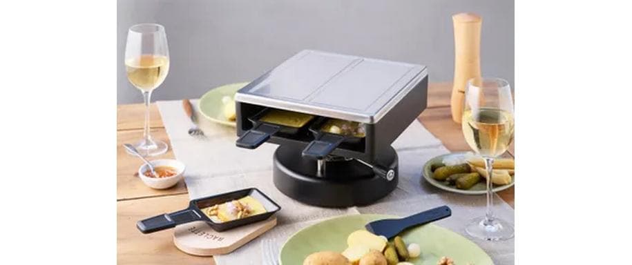 Kisag Raclette-Aufsatz Sierre – 25 × 23 × 6,8 cm, Aluminiumguss – für 2 Personen