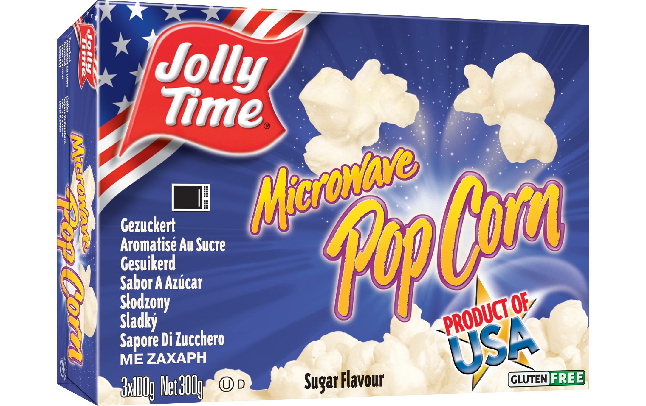 Jolly time Mikrowellen-Popcorn – Zucker – 3 × 100 g