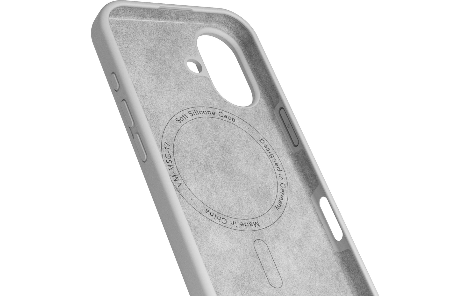 Vonmählen Backcover – für Apple iPhone 17 – hellgrau – Silikon, MagSafe-kompatibel