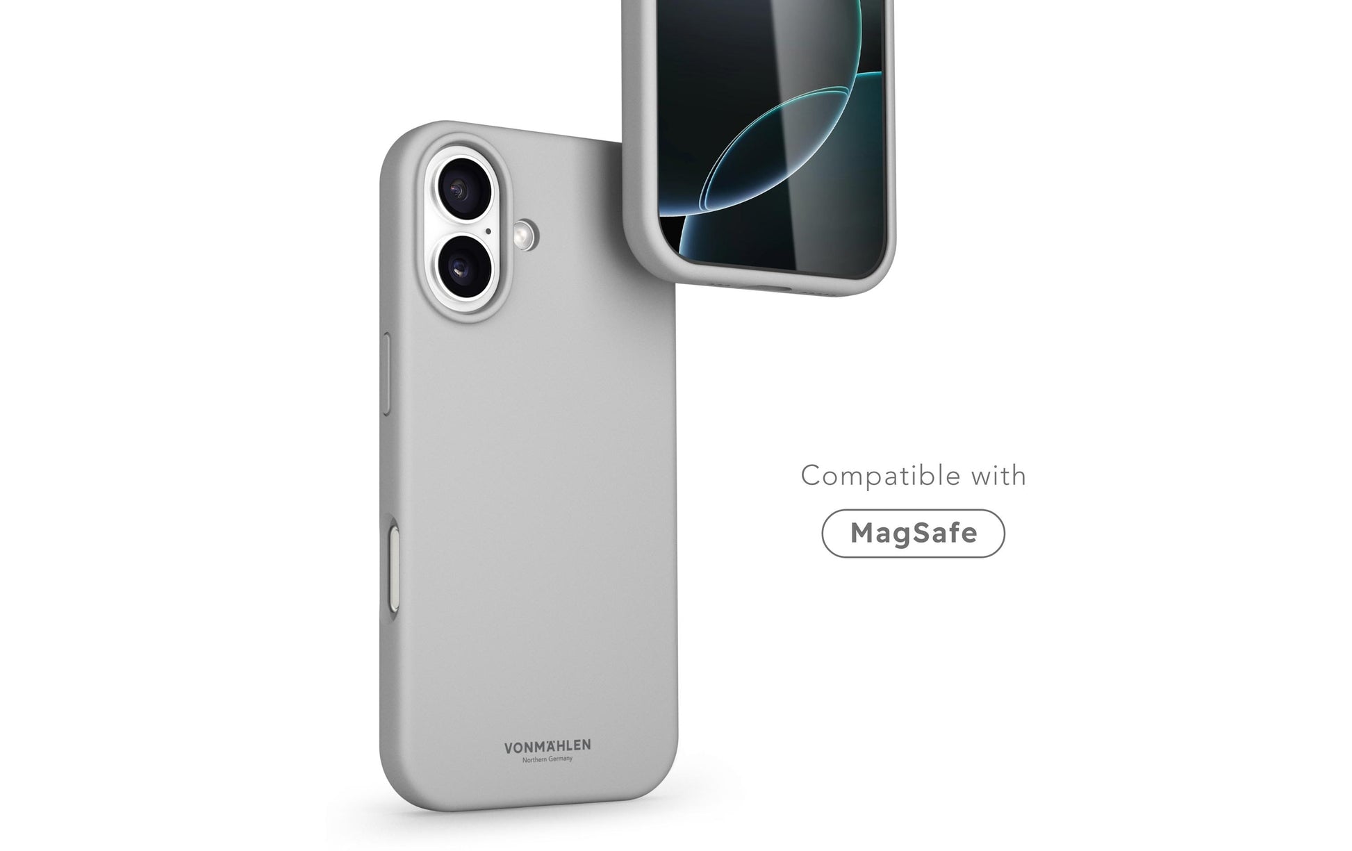 Vonmählen Backcover – für Apple iPhone 17 – hellgrau – Silikon, MagSafe-kompatibel