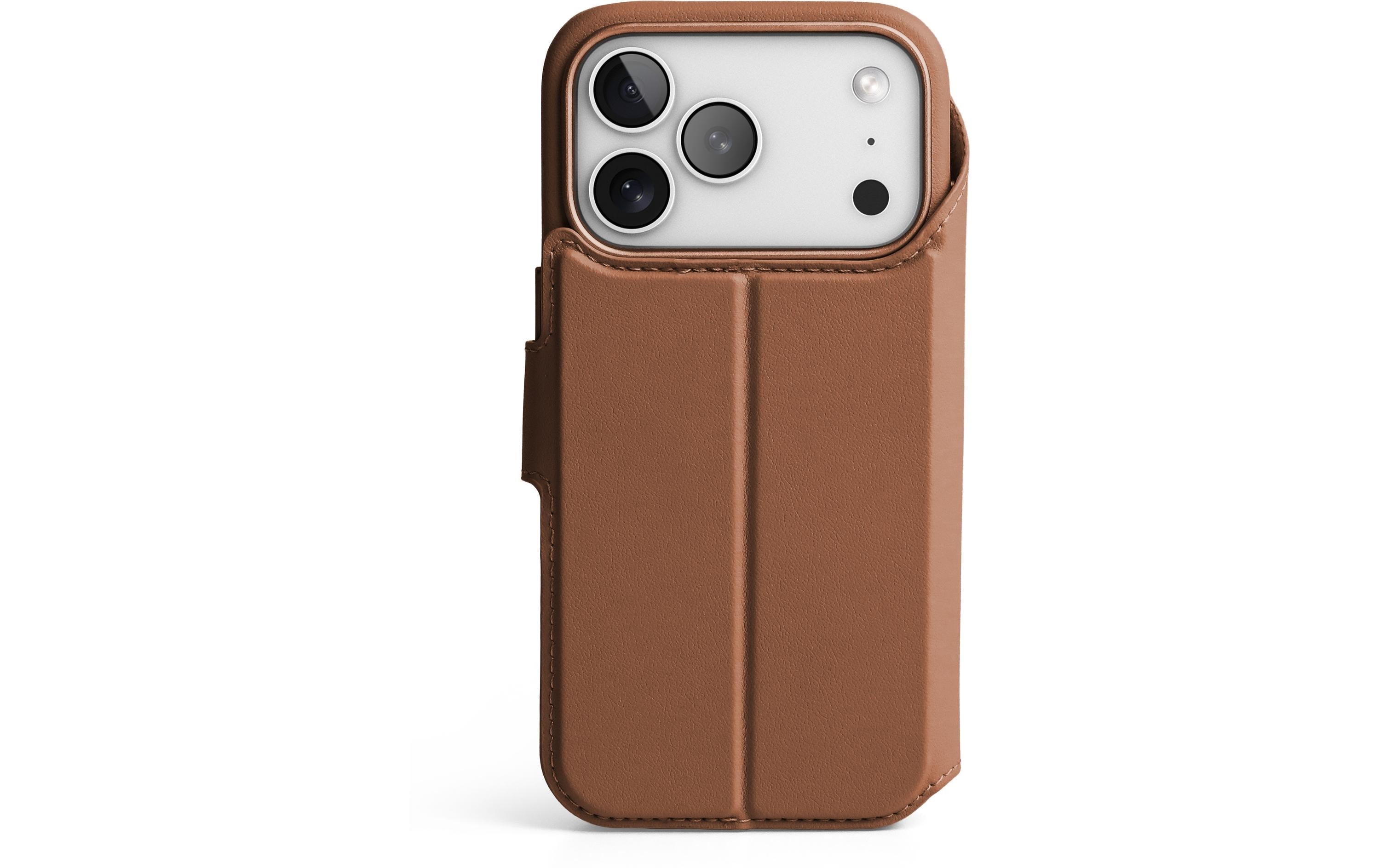 Vonmählen Booklet-Hülle – für Apple iPhone 17 Pro – braun – Kunstleder