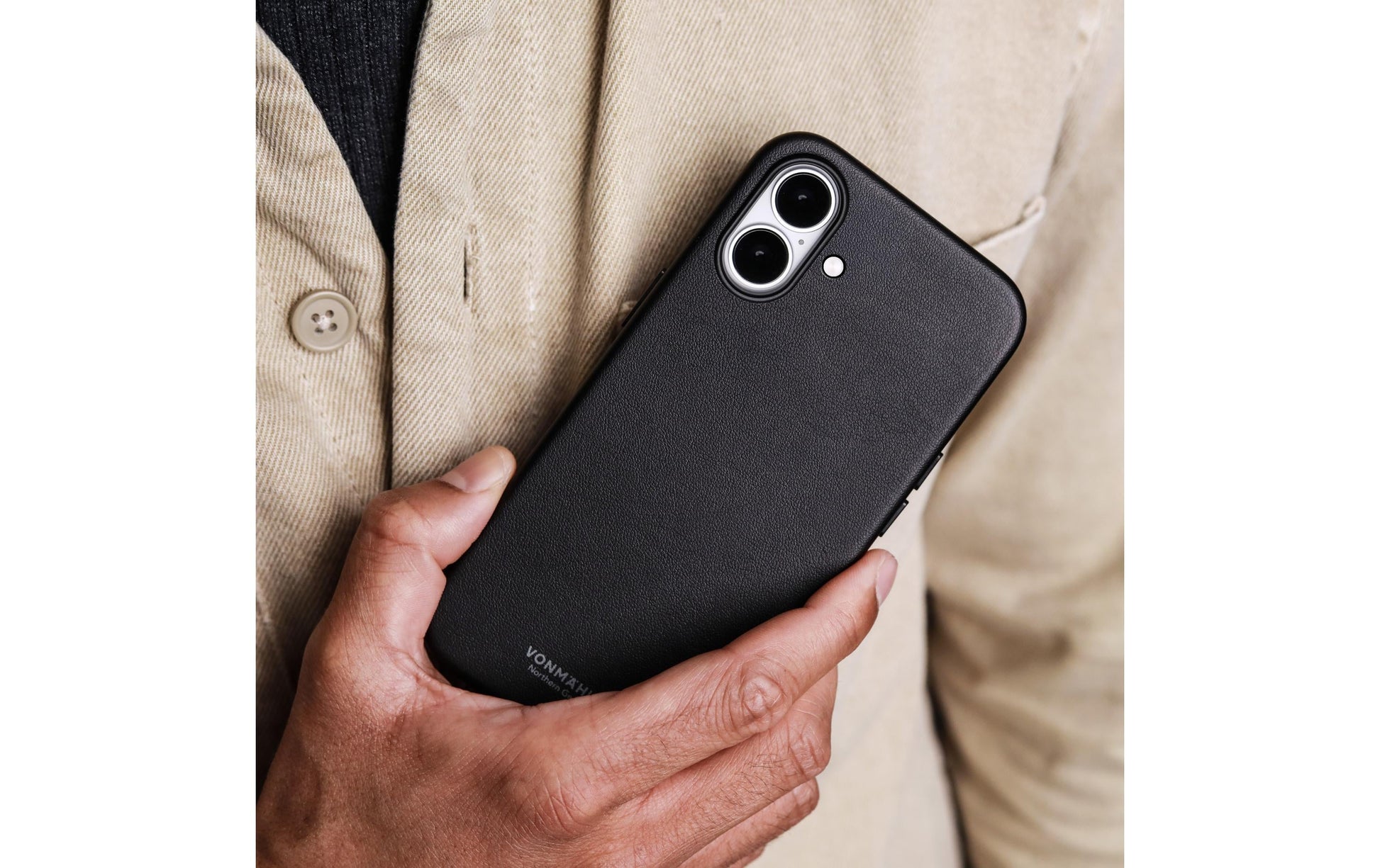 Vonmählen Backcover Like Leather – für Apple iPhone 17 – Creme – Leder