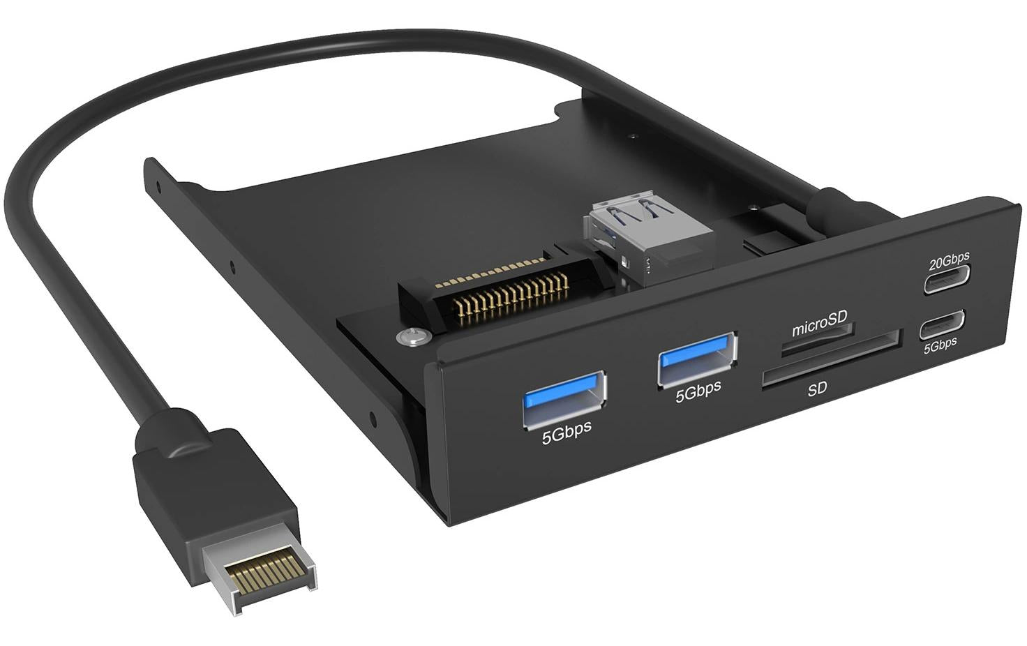 RaidSonic ICY BOX IB-1419-i3 USB-Hub – USB-C, 2× USB-A, SD
