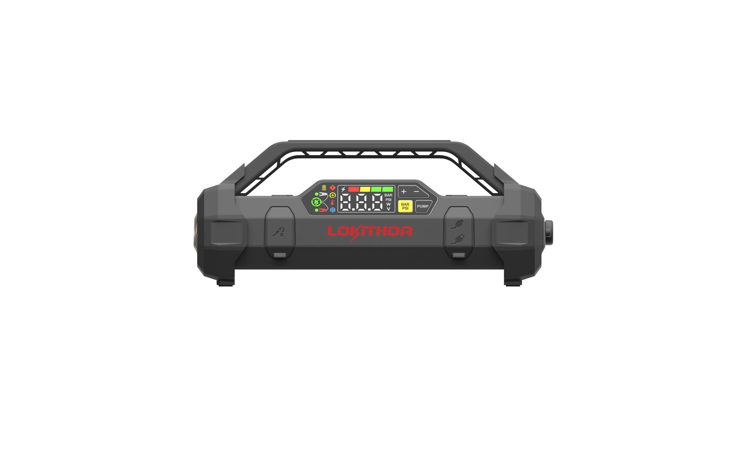 Lokithor Starthilfegerät mit Kompressor, 12 V, 1500 A, 74,37 Wh, 150 psi, 1× USB-C