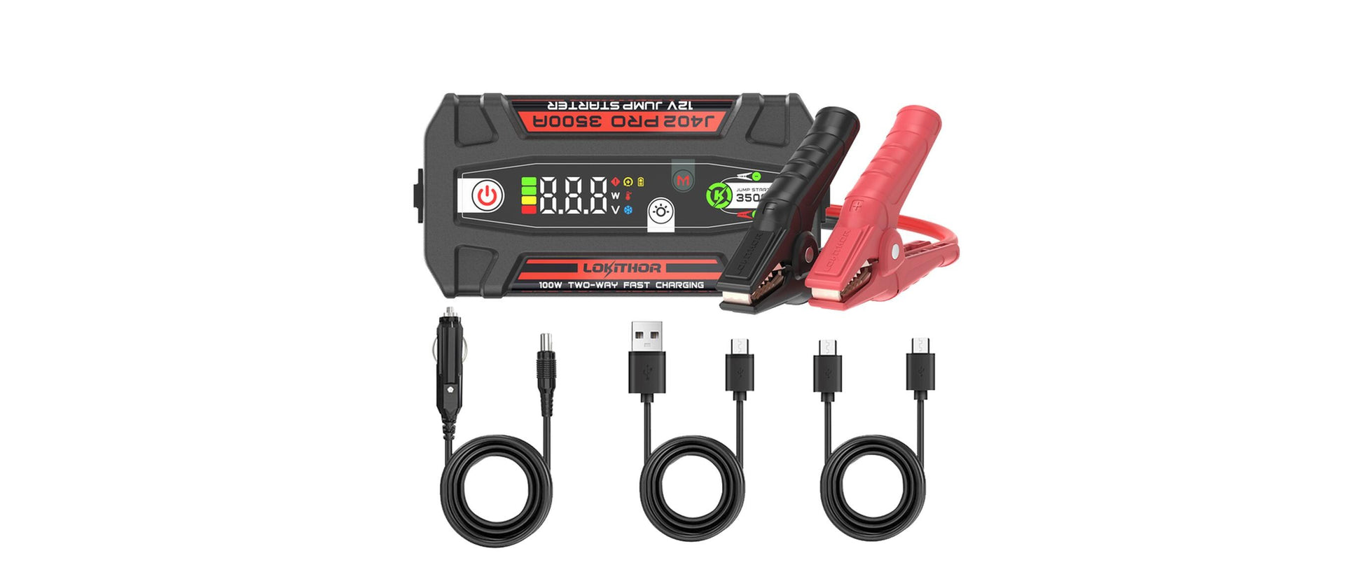 Lokithor Mini-Booster 7'400 mAh – Schwarz