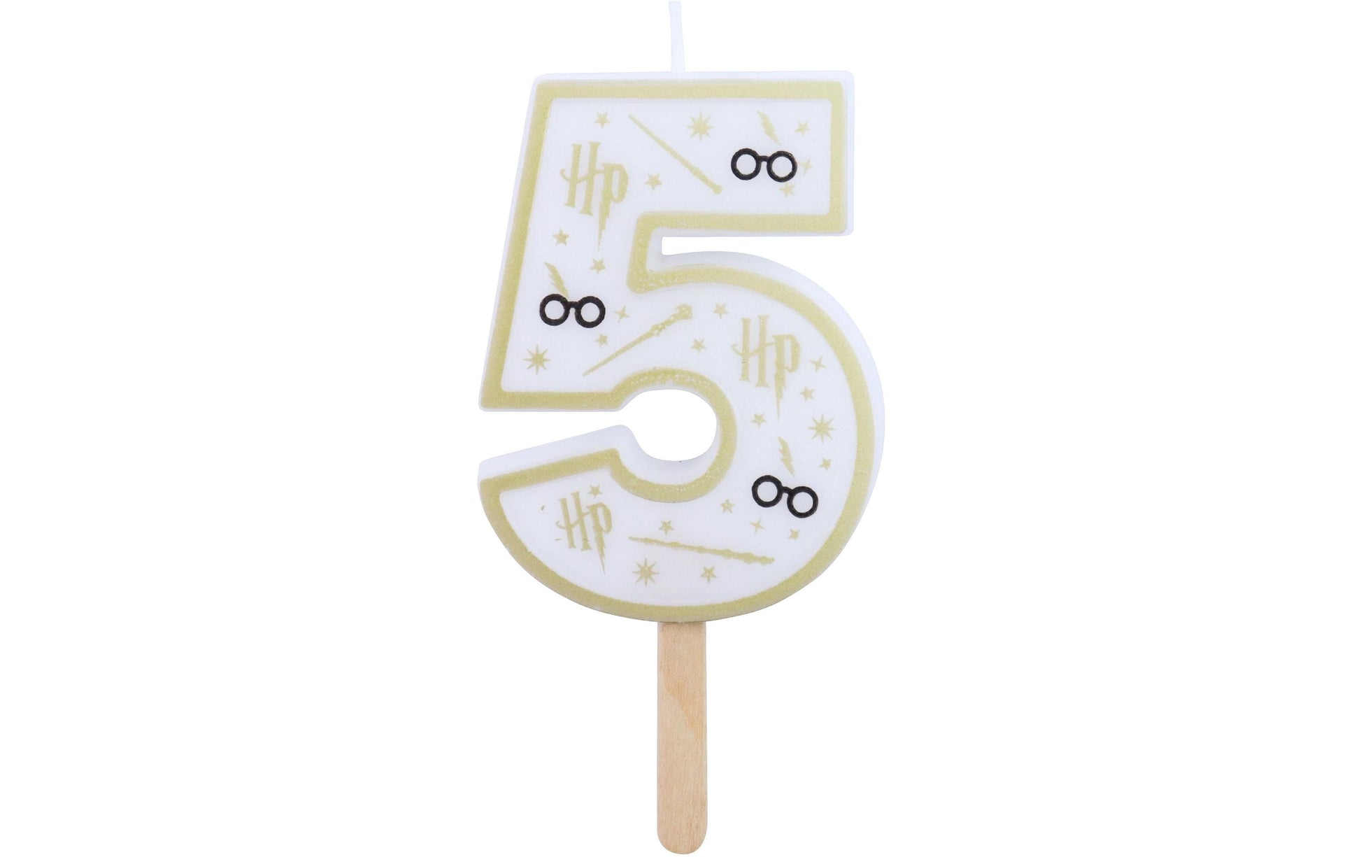 PME Geburtstagskerzen Harry Potter – Weiss/Gold – 50 × 70 mm – 1 Stk