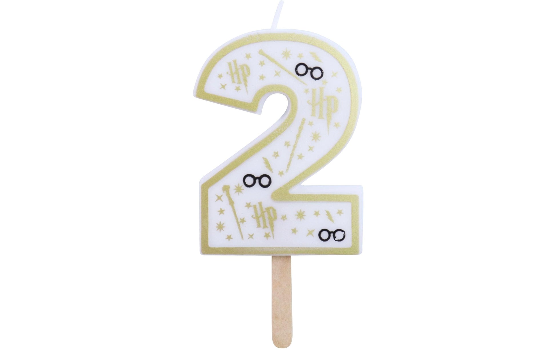 PME Geburtstagskerze Harry Potter – Weiss – 5,0 × 7,0 cm – 1 Stk