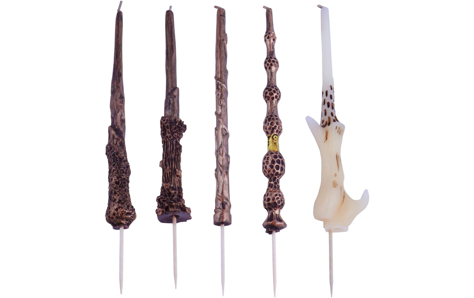 PME Geburtstagskerzen Harry Potter Zauberstäbe – Braun – 2 cm – 5 Stk