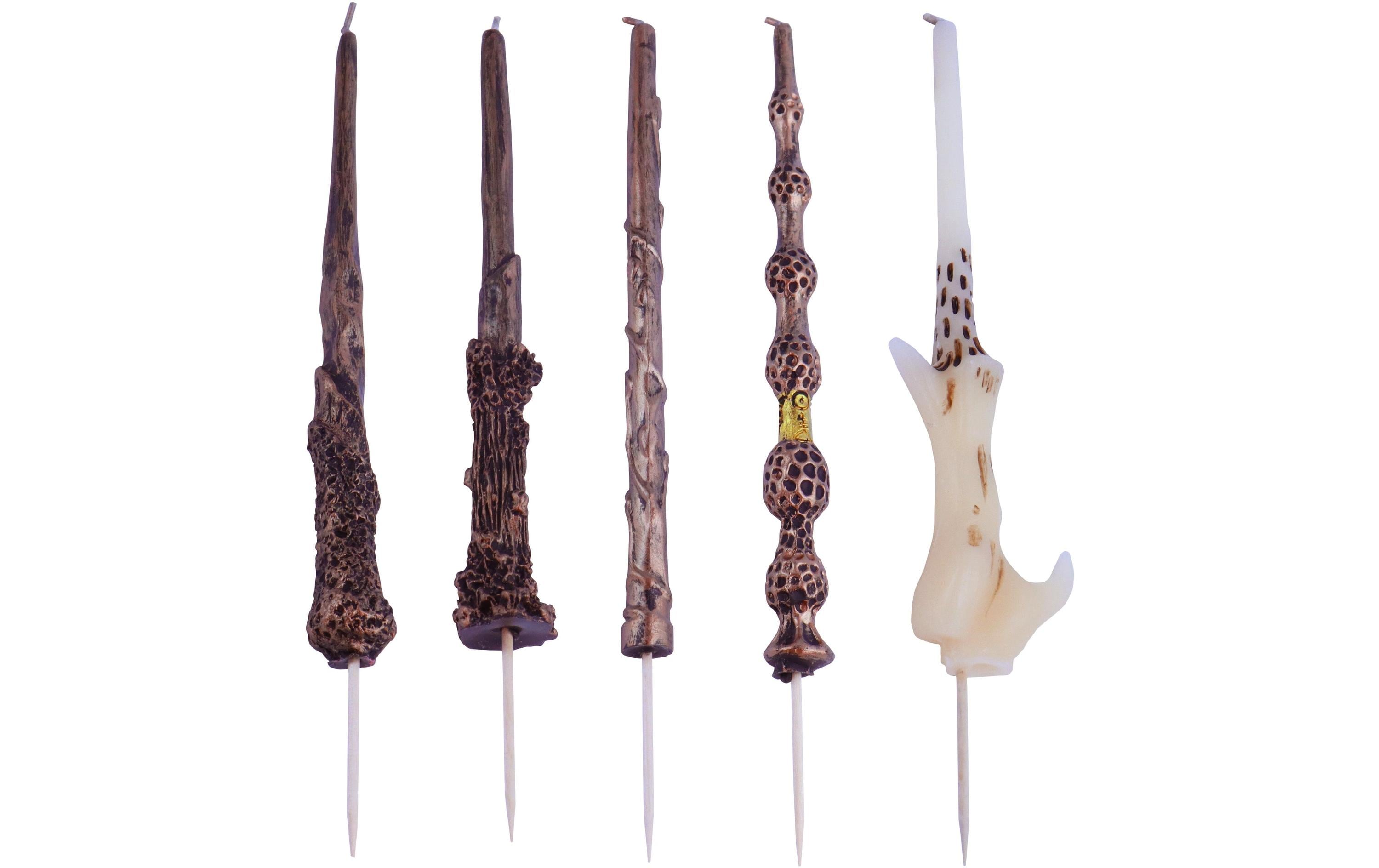 PME Geburtstagskerzen Harry Potter Zauberstäbe – Braun – 2 cm – 5 Stk