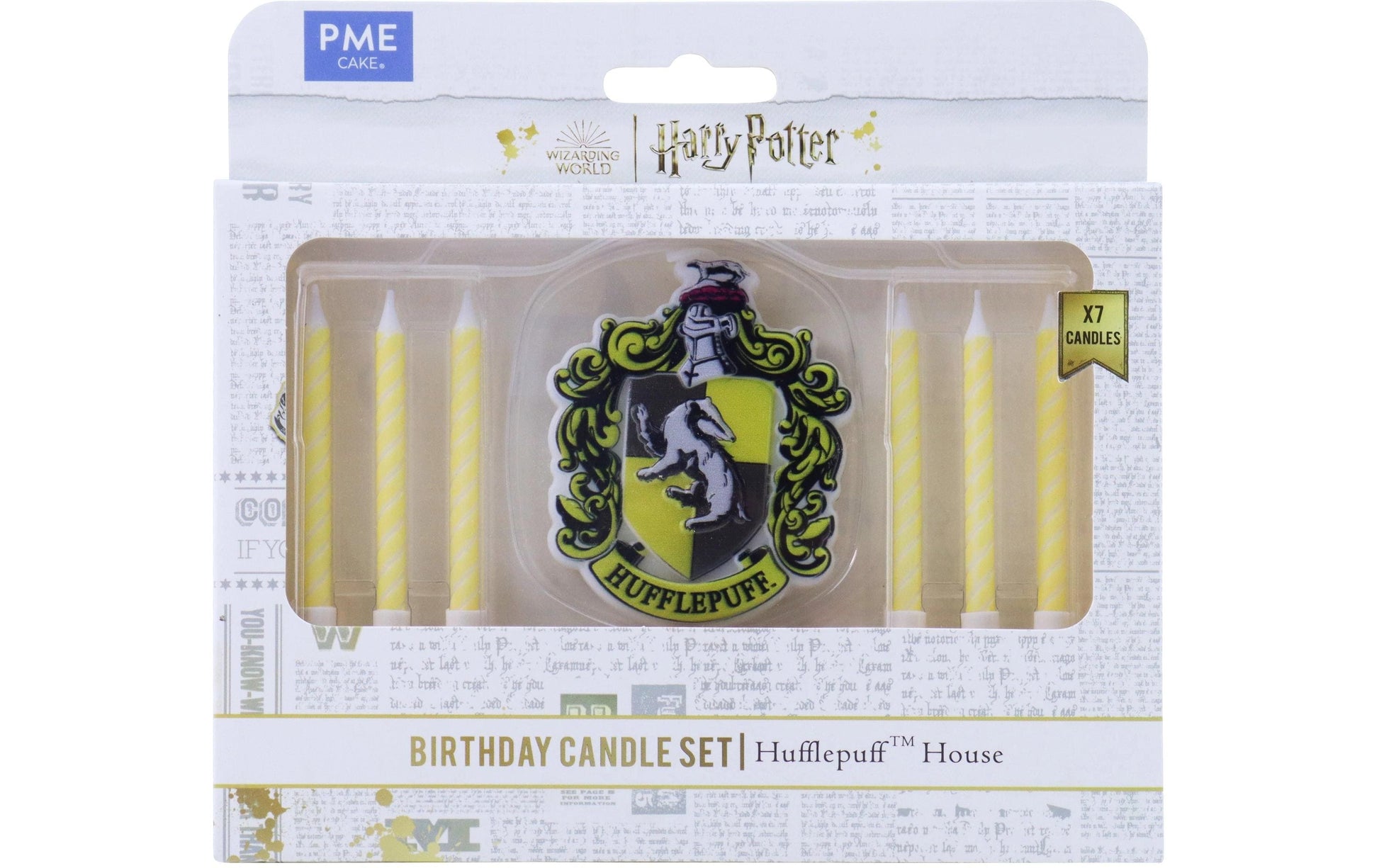 PME Geburtstagskerzen Harry Potter Hufflepuff – Grün – 7 cm – Kunststoff – 7 Stk