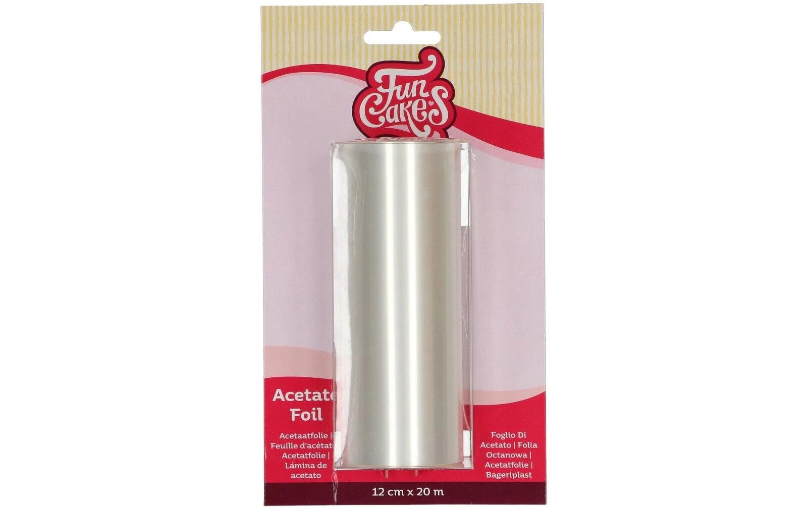 FunCakes Tortenrandfolie 20 m, 12 cm, Acetatfolie, transparent