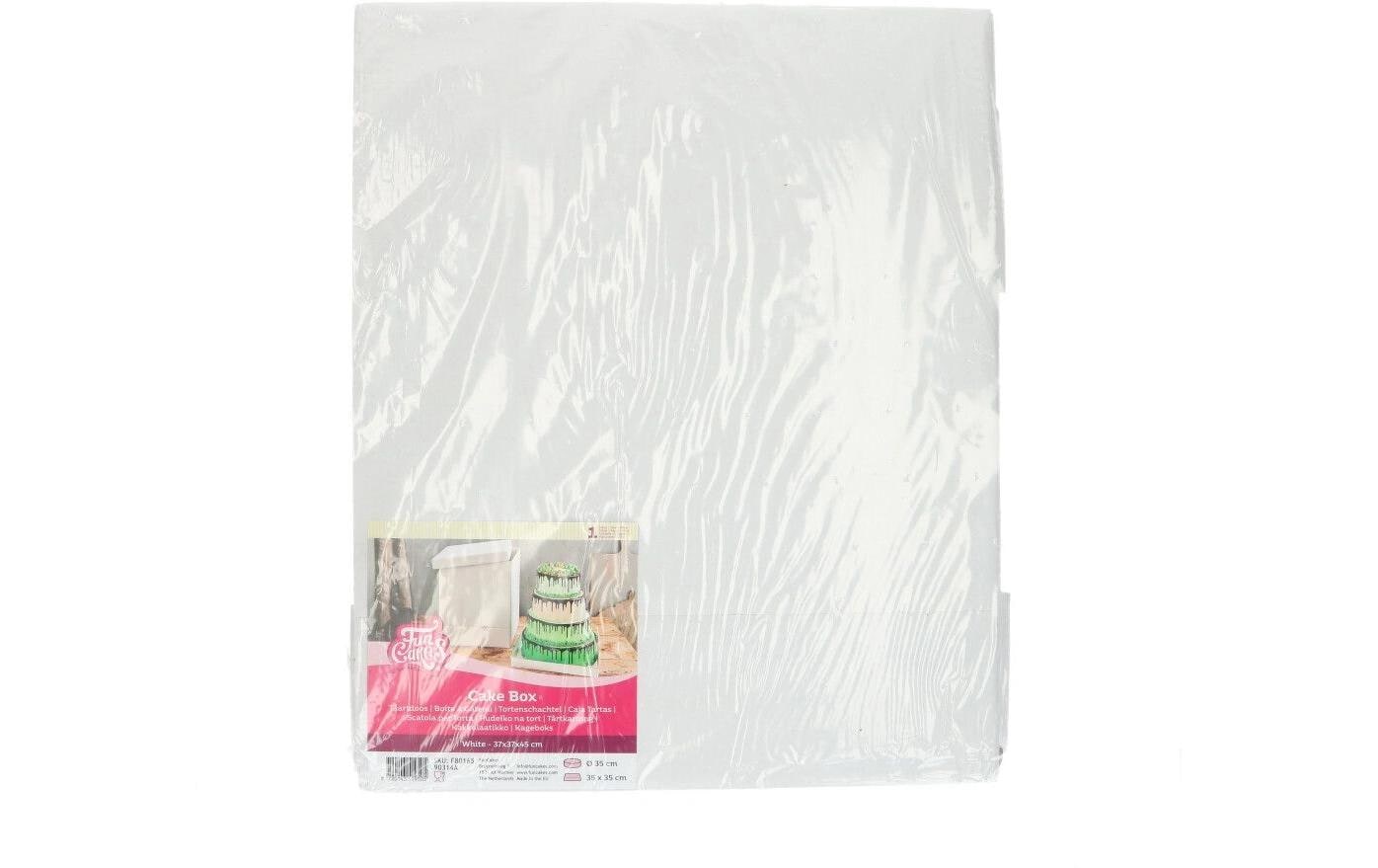 FunCakes Tortenbox – 370 × 370 × 450 mm, weiss