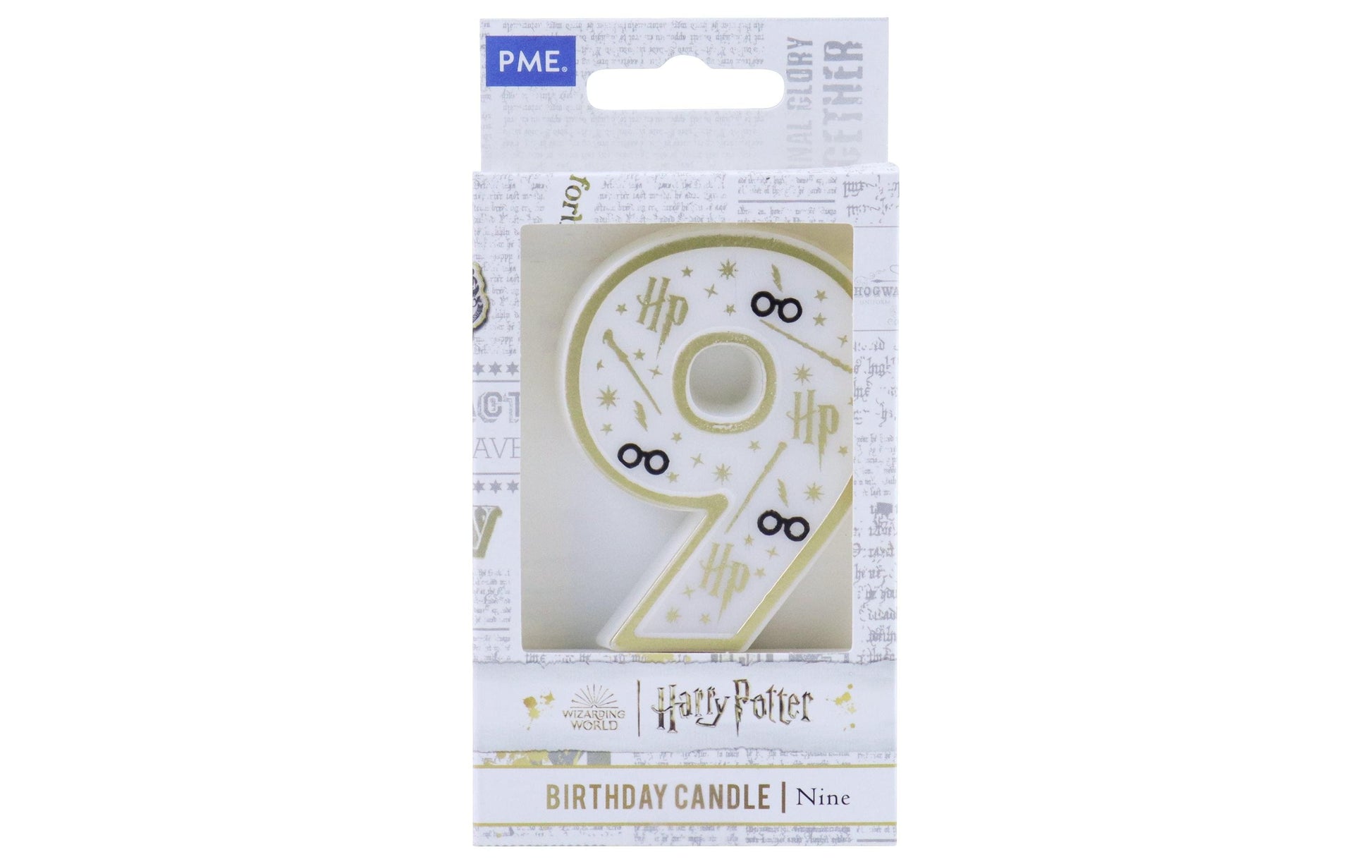 PME Geburtstagskerze Harry Potter – Weiss – 5,3 × 7 cm – 1 Stk