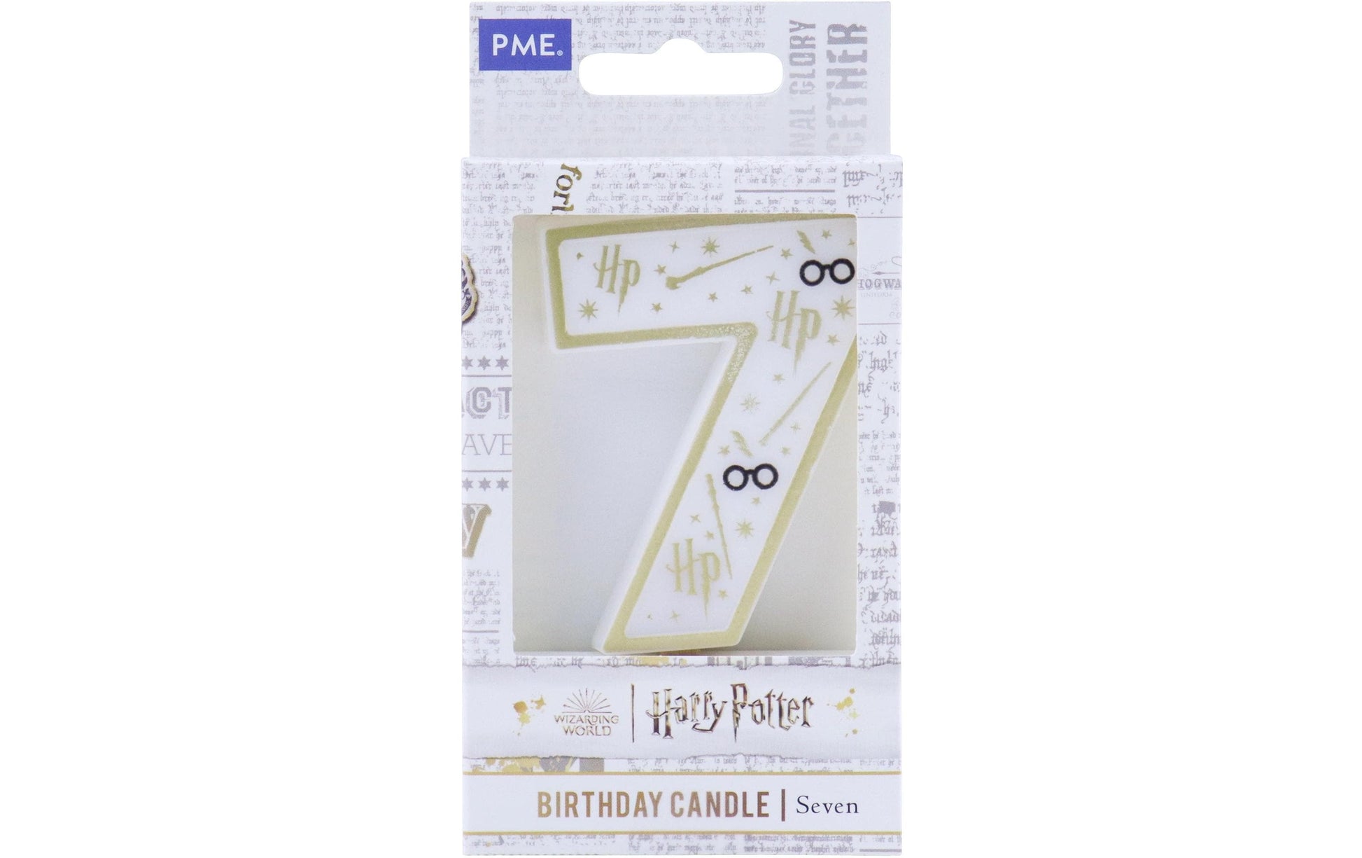 PME Geburtstagskerze Harry Potter – Weiss – 53 × 70 mm – 1 Stk