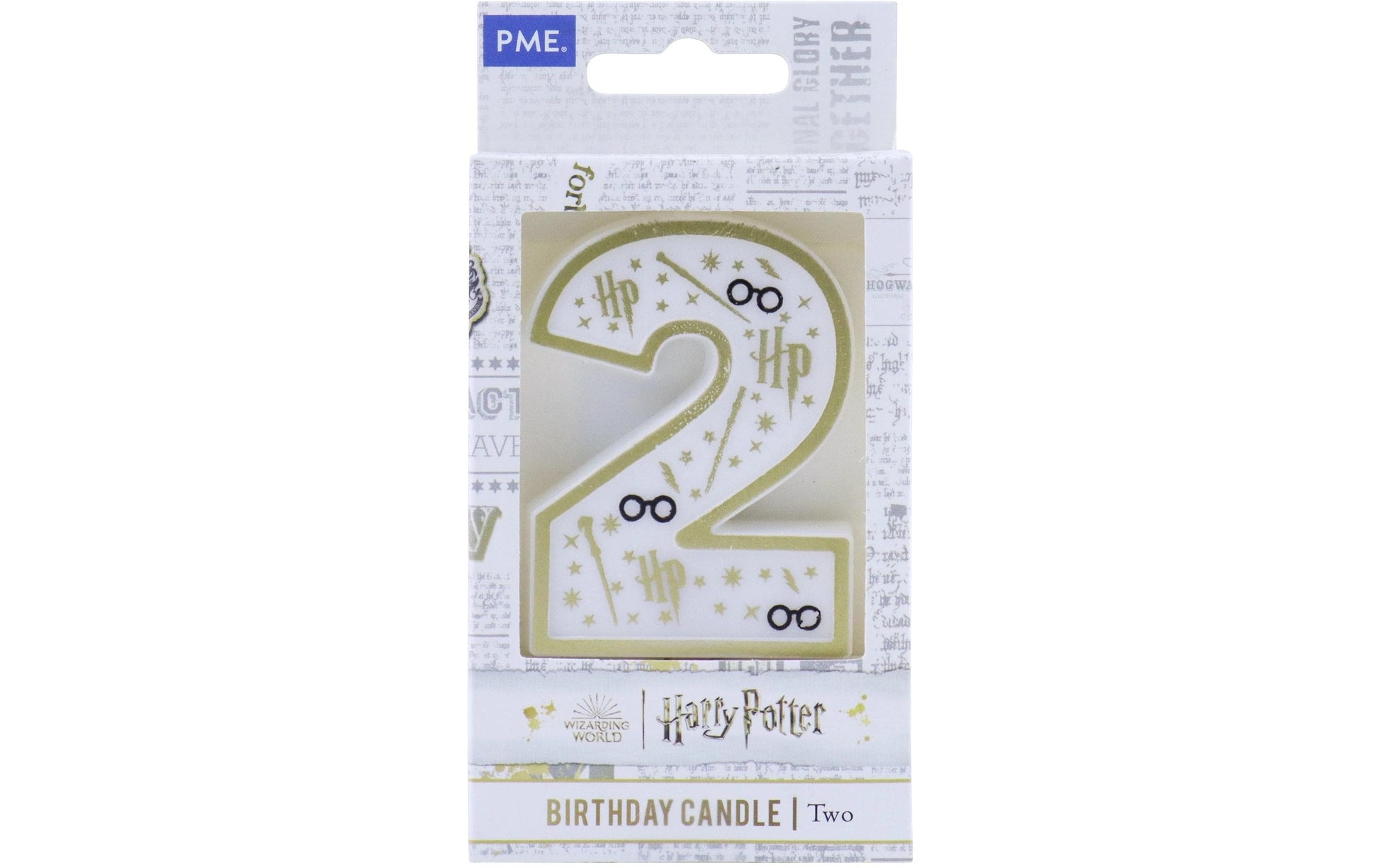 PME Geburtstagskerze Harry Potter – Weiss – 5,0 × 7,0 cm – 1 Stk