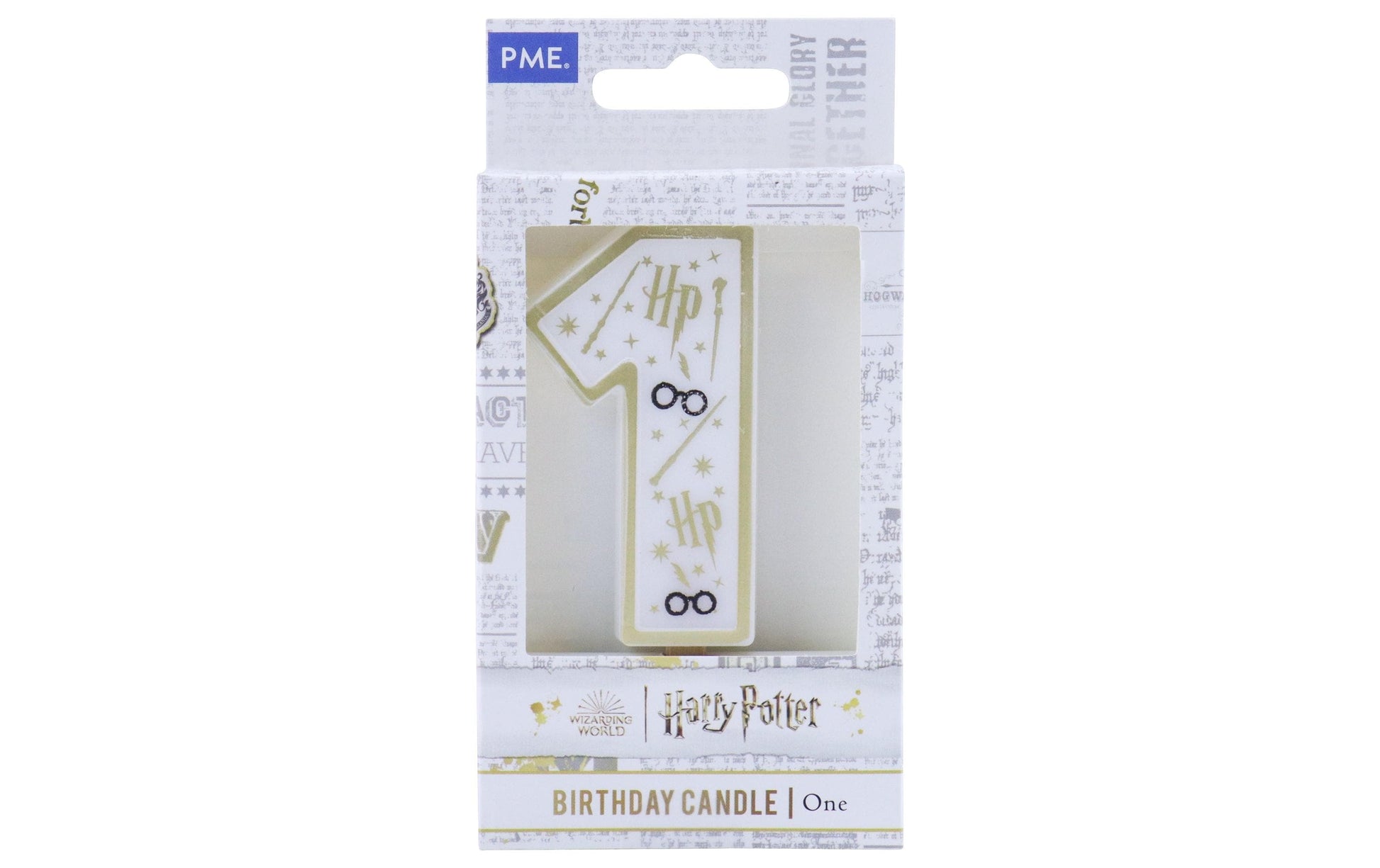PME Geburtstagskerzen Harry Potter – Gold, Weiss – 38 × 70 mm – 1 Stk