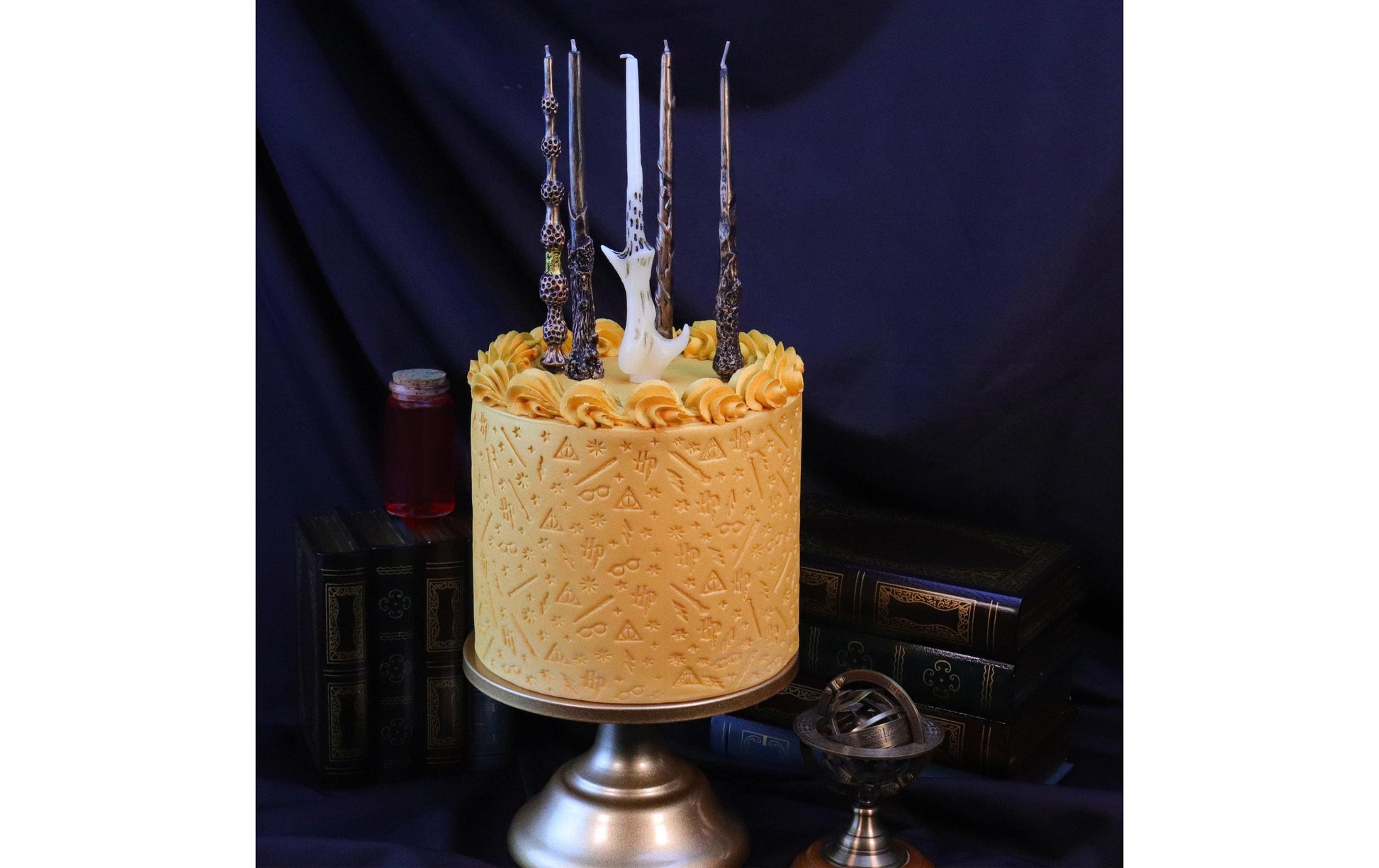 PME Geburtstagskerzen Harry Potter Zauberstäbe – Braun – 2 cm – 5 Stk