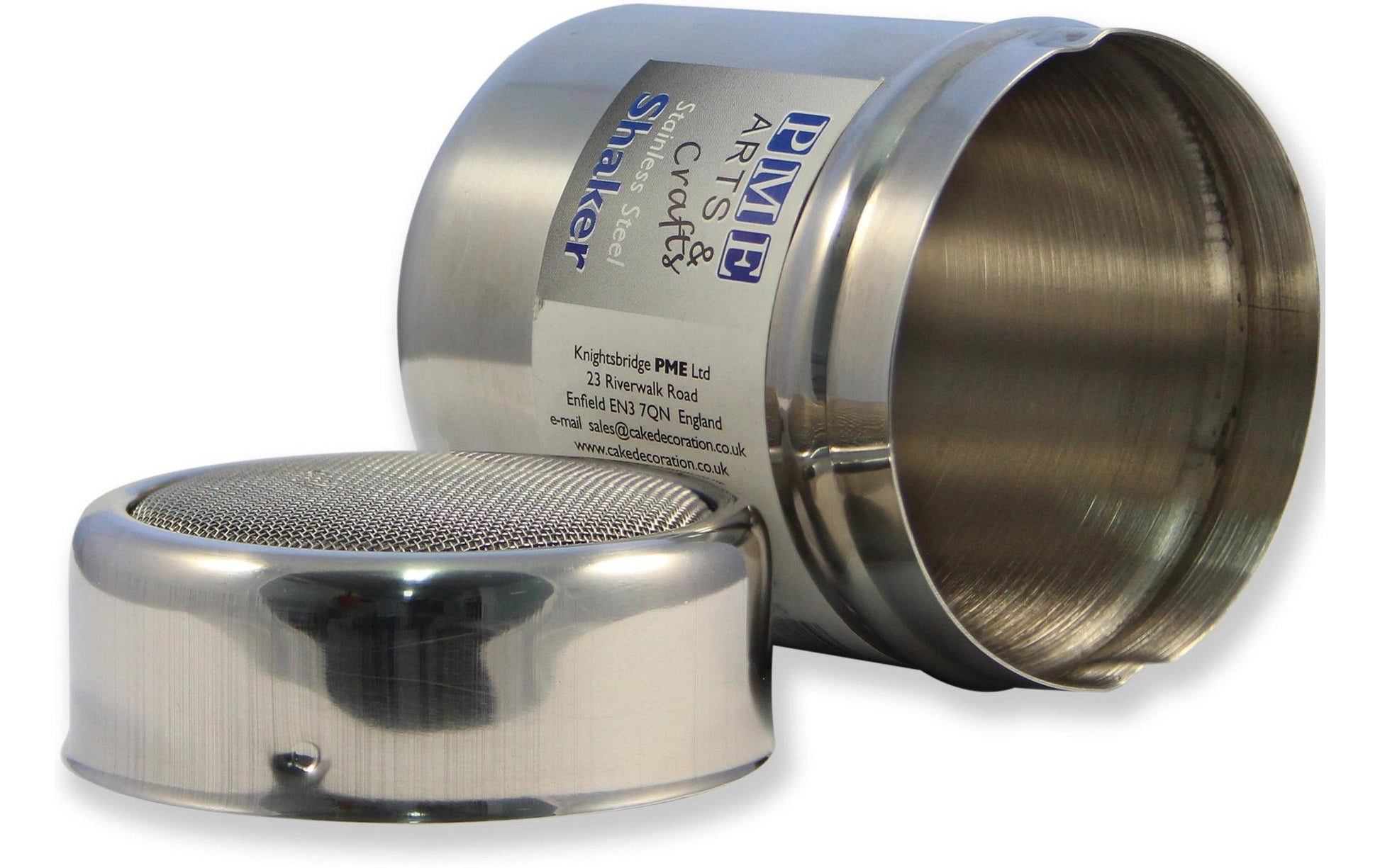PME Streudose, 8 cm, Edelstahl, silber, für Puderzucker