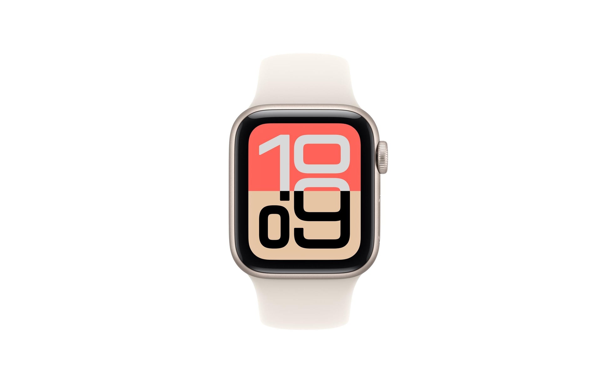Apple Watch SE (2025) – Smartwatch – 40 mm, GPS, OLED, Ion-X Glas, 50 m, Starlight, S/M Sportarmband