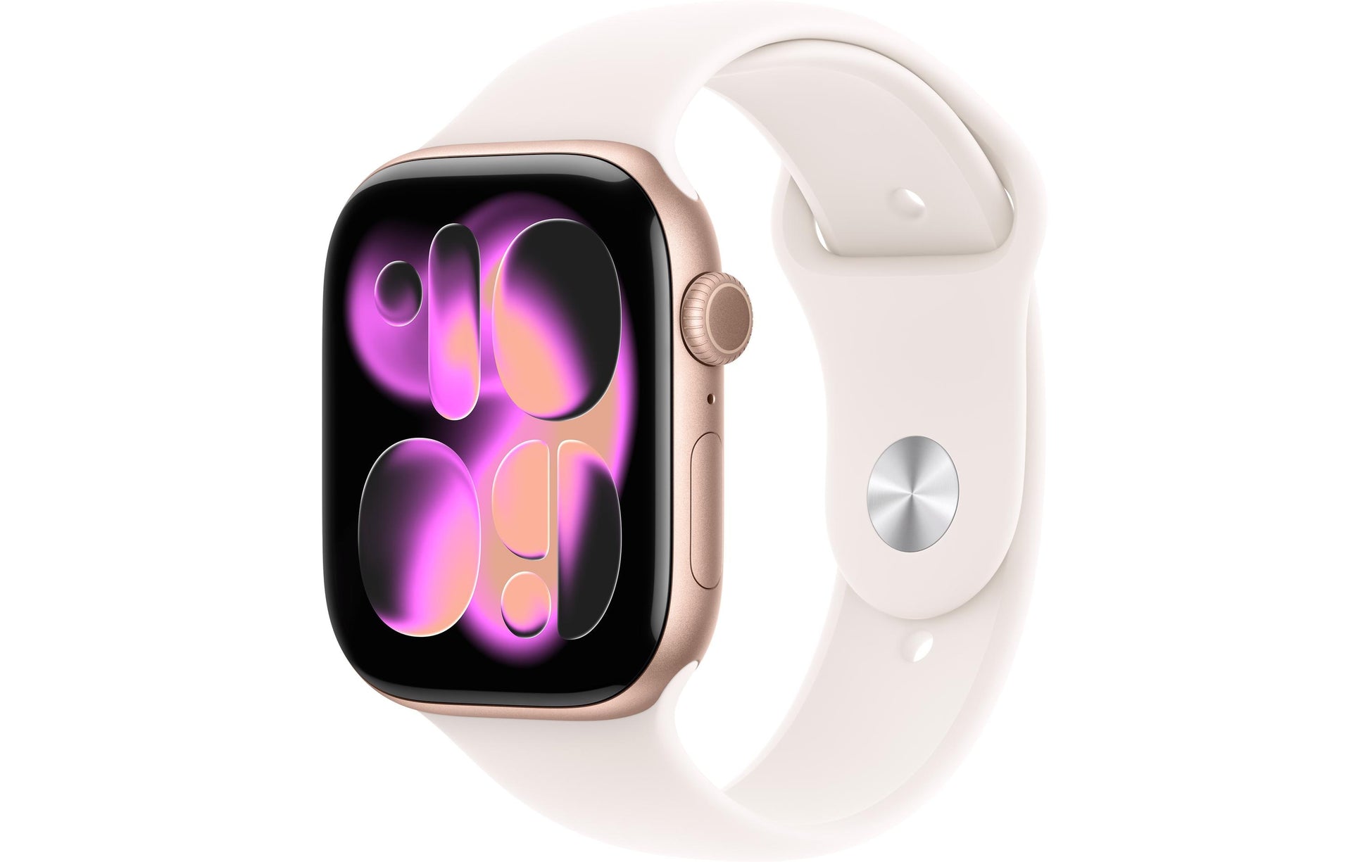 Apple Watch S11 – Smartwatch – 46 mm, GPS, OLED, 50 m, Roségold Aluminium, Light Blush Sportarmband (M/L)