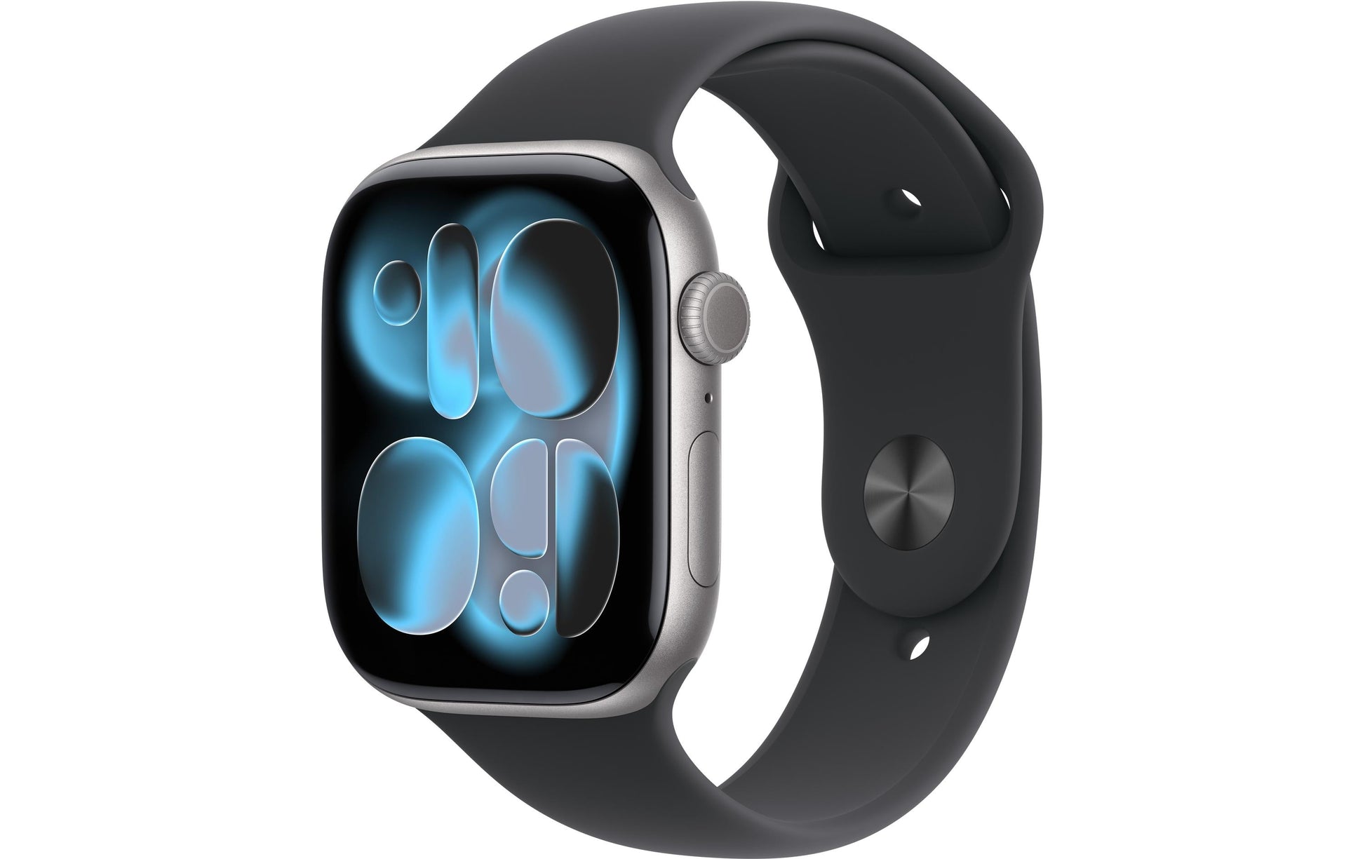 Apple Watch S11 – Smartwatch – 46 mm, GPS, OLED, 50 m, Space Grey/Schwarz, S/M Sportarmband