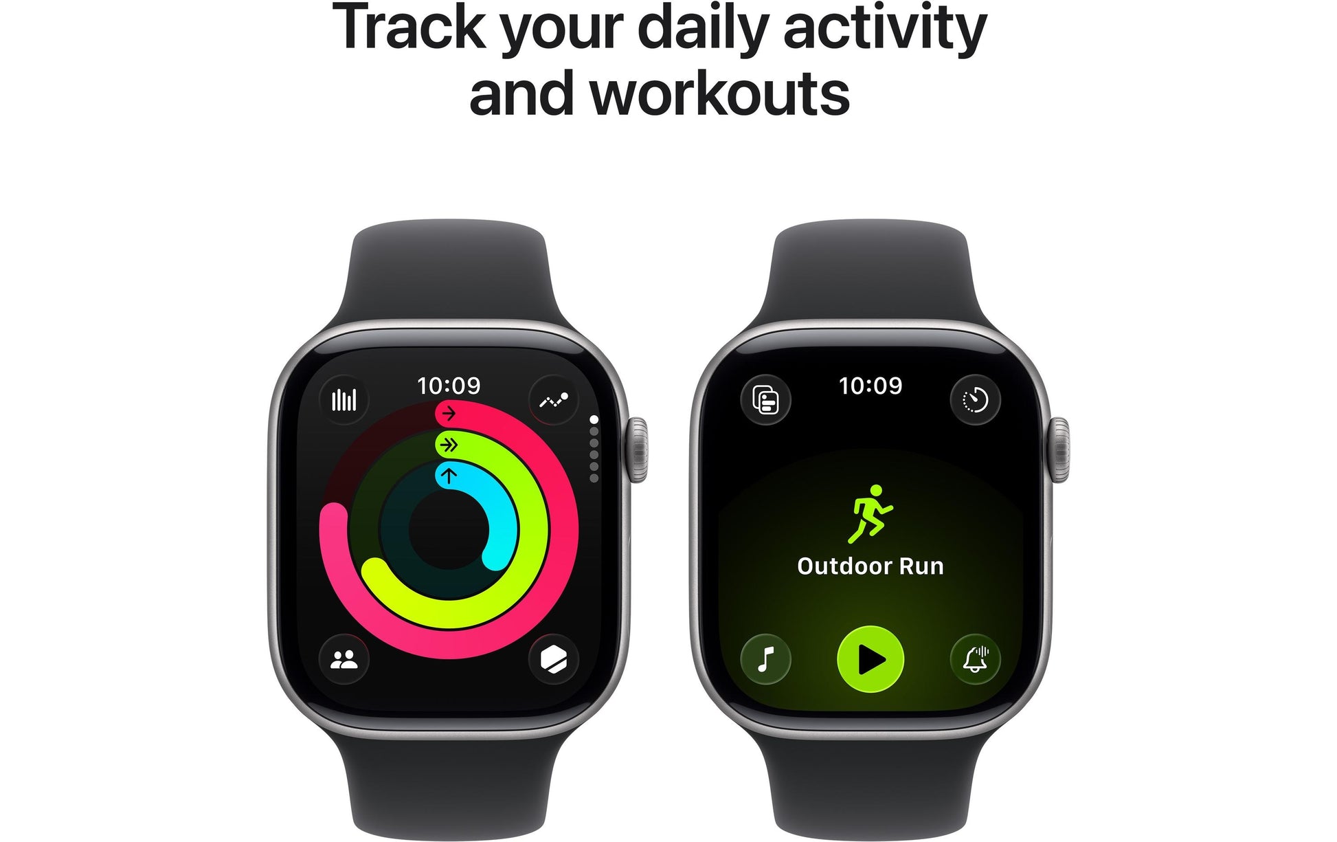 Apple Watch S11 – Smartwatch – 46 mm, GPS, OLED, 50 m, Space Grey/Schwarz, S/M Sportarmband