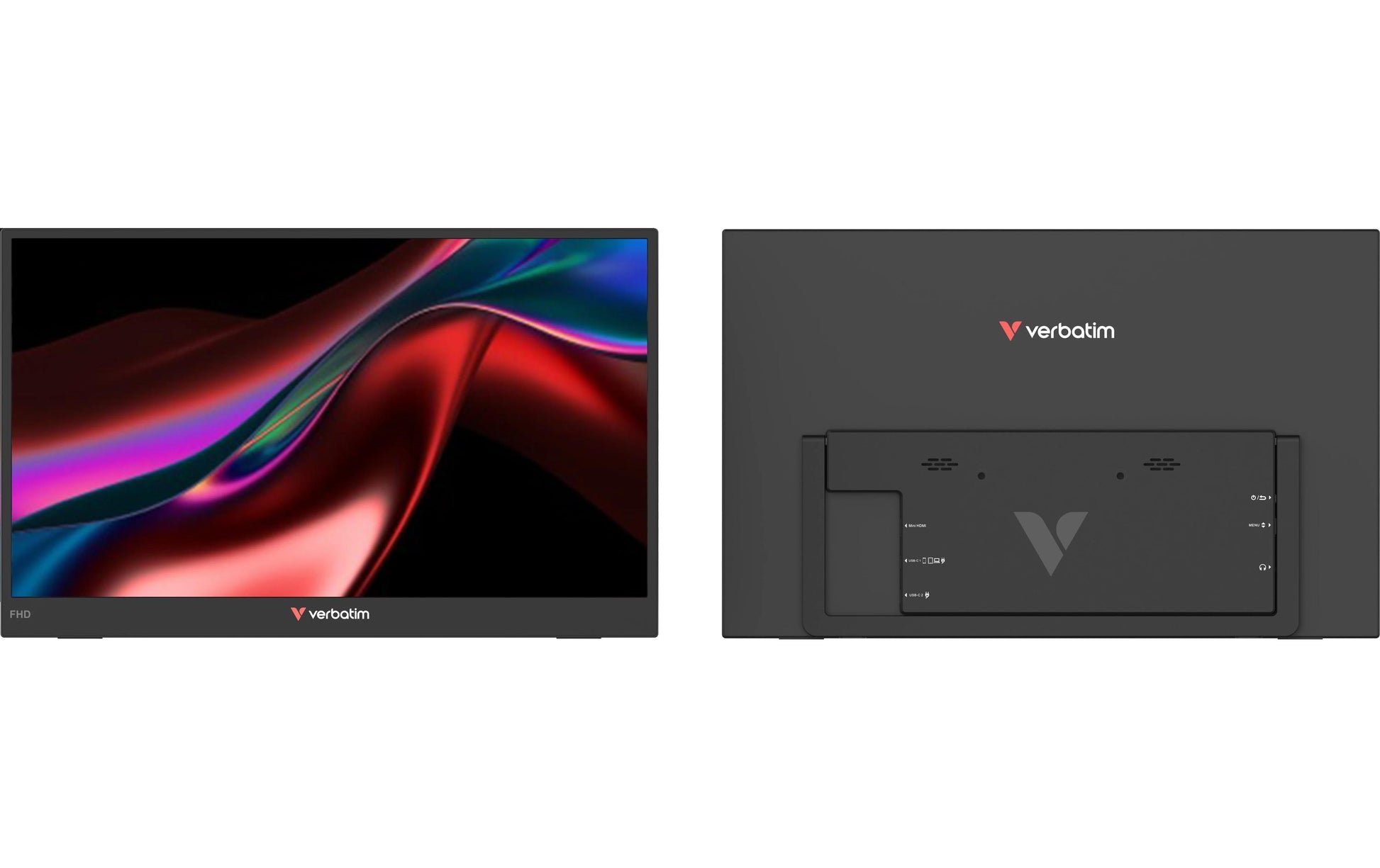 Verbatim Tragbarer TS Monitor 15.6 LIGHT – 15,6" Touch, 1920 × 1080 (Full HD), IPS