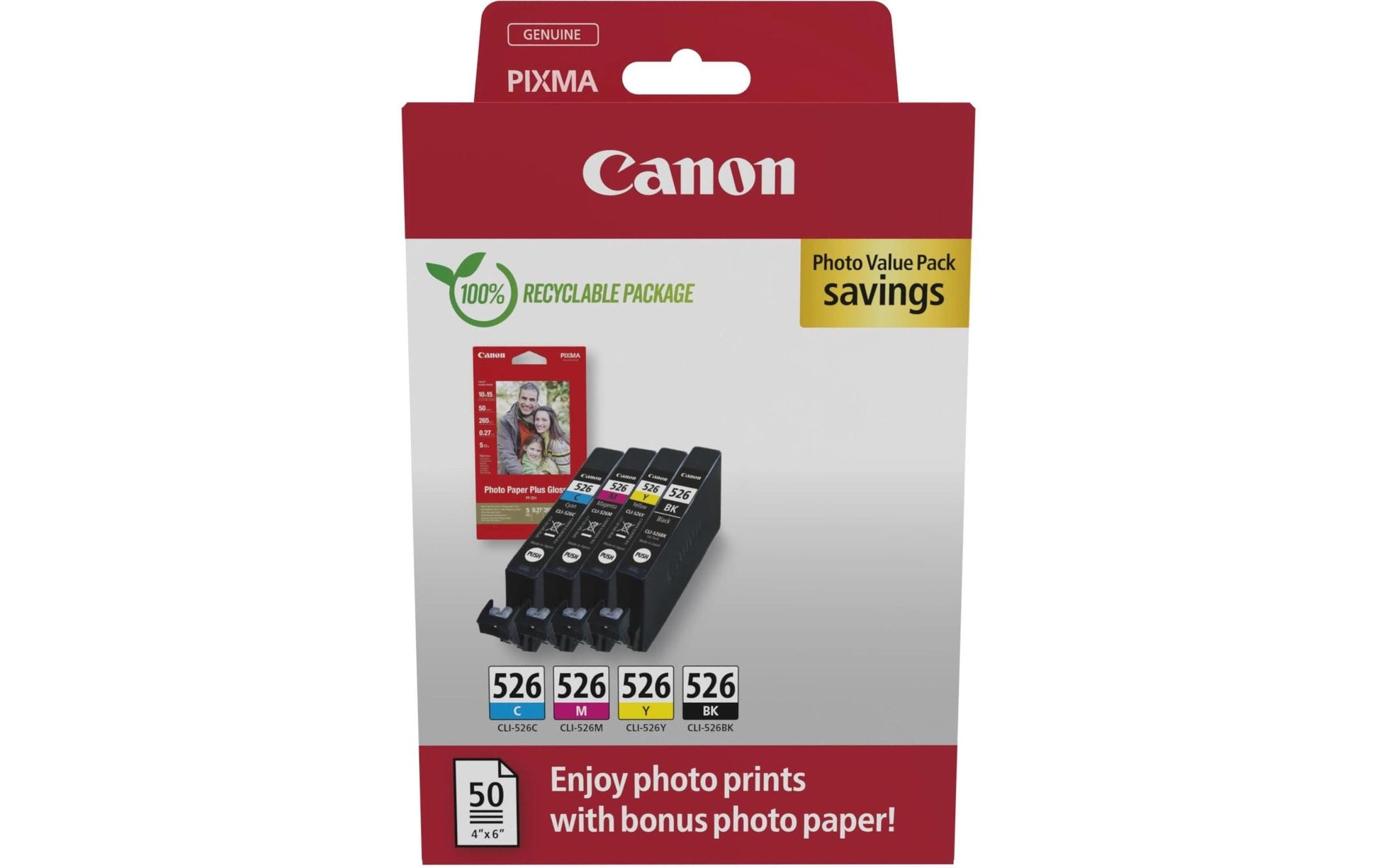 Canon Tintenpatronen-Multipack CLI-526, CMYK