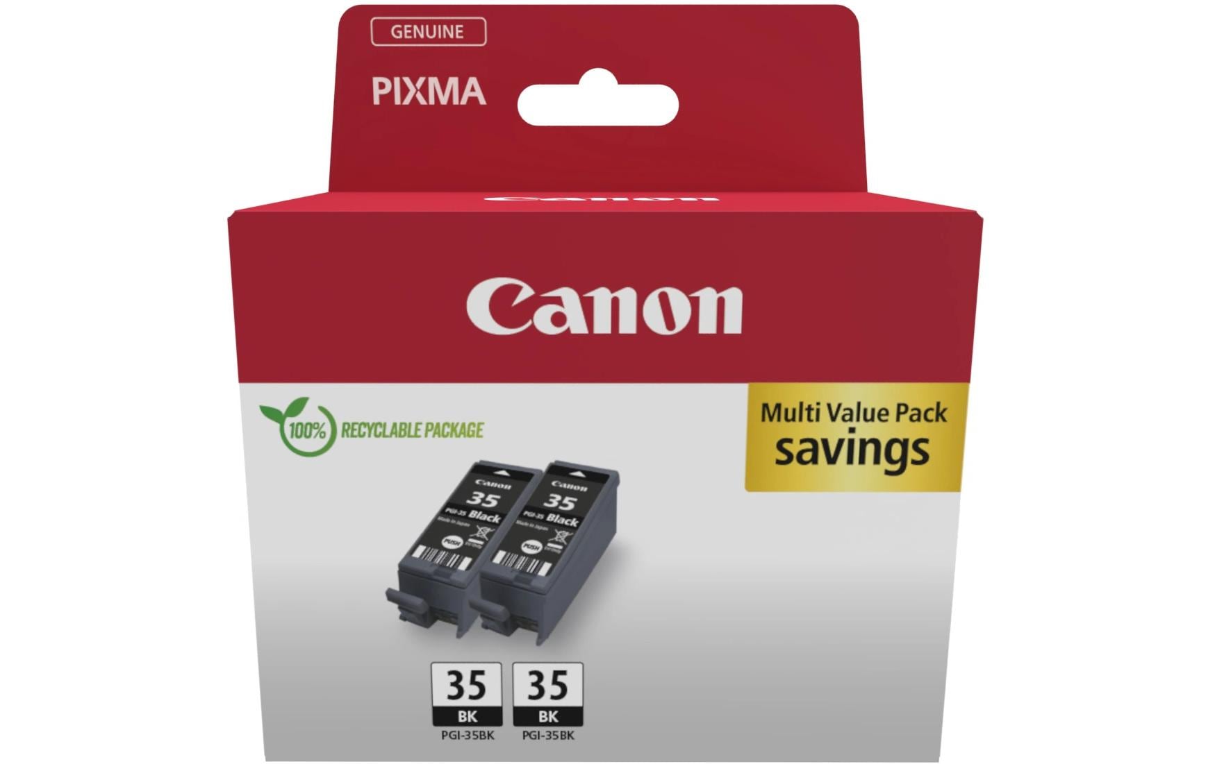 Canon PGI-35 Tintenpatronen-Multipack, 2er-Set (Original) – für PIXMA iP100/iP100 wb/iP110 …