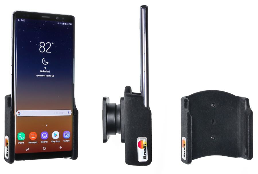 Brodit 711005 – Auto-Halterung (passiv) – Klemmhalterung, drehbar – für Samsung Galaxy Note 8 – Schwarz