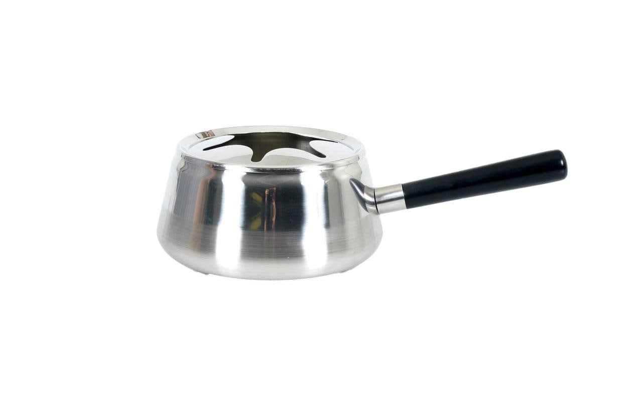 Nouvel Fonduepfanne Ø 14,5 cm – für Fondue Bourguignonne, Edelstahl, für Elektro, Schwarz