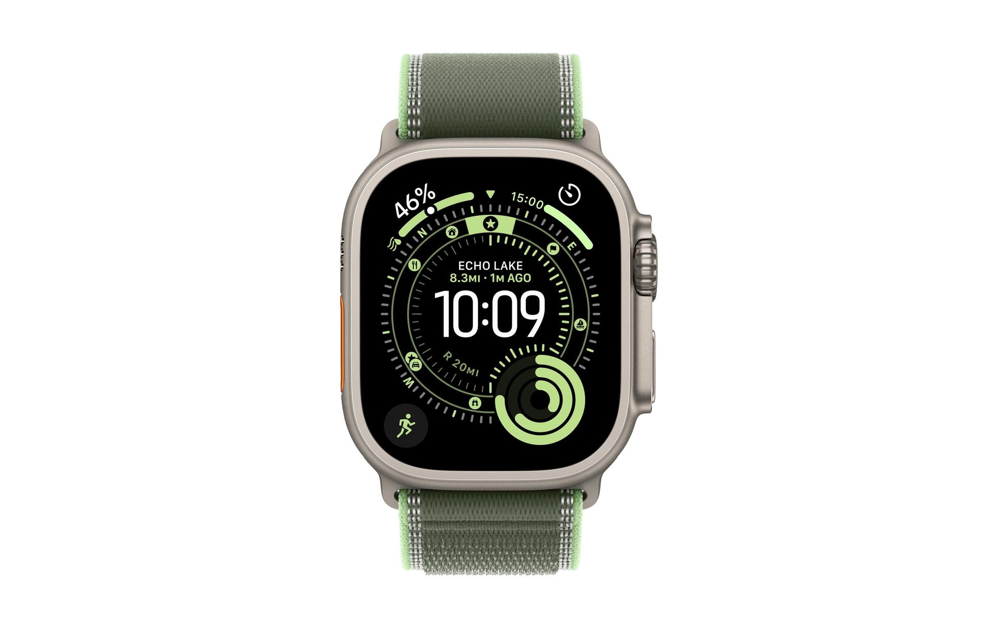 Apple Trail Loop Natürliches Titanfinish – Armband – für Apple Watch 49 mm, Silber, M/L, Titan