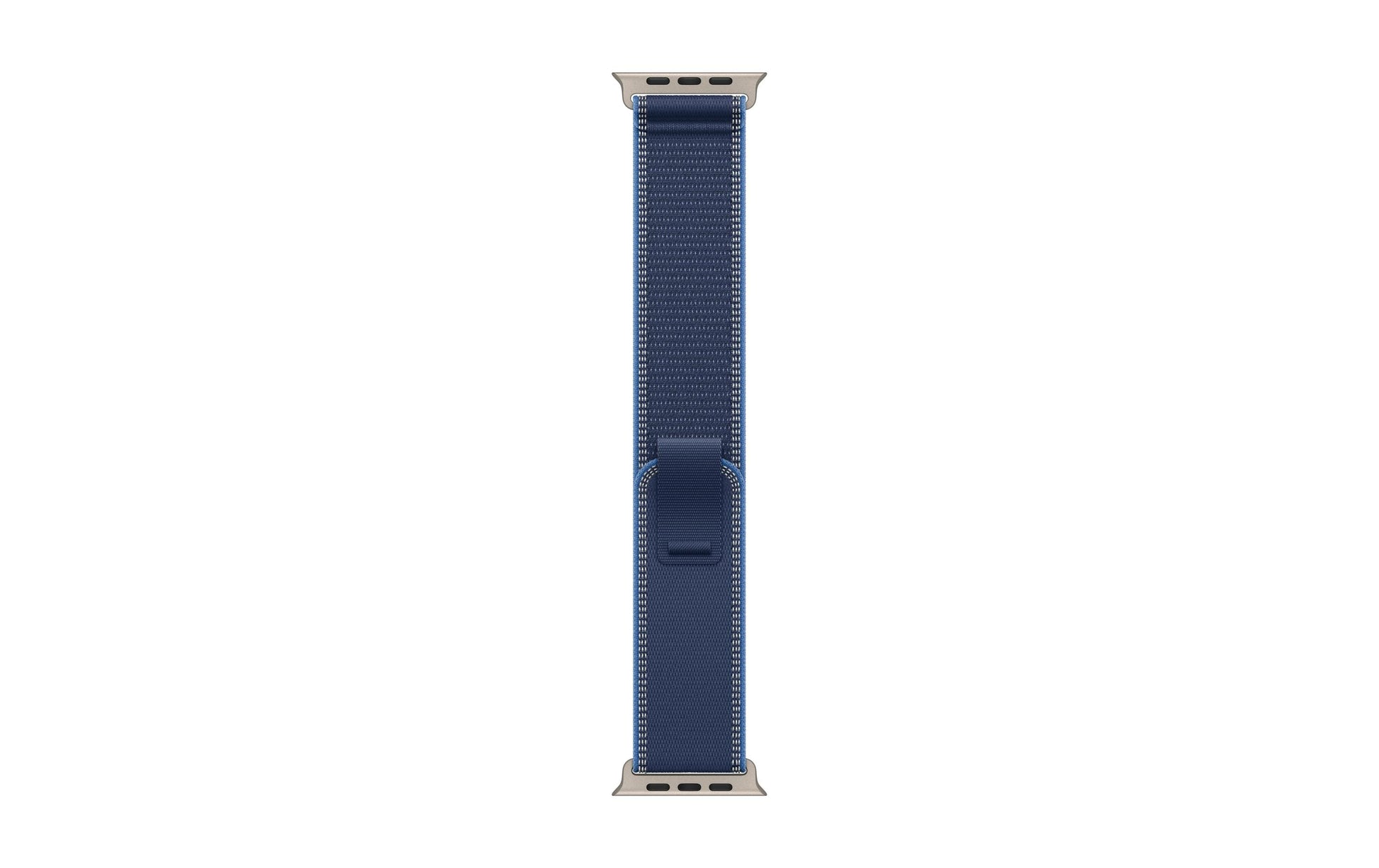 Apple Trail Loop Natural Titanium Finish – Armband – für Apple Watch 49 mm, Blau, S/M, Recyceltes Polyester