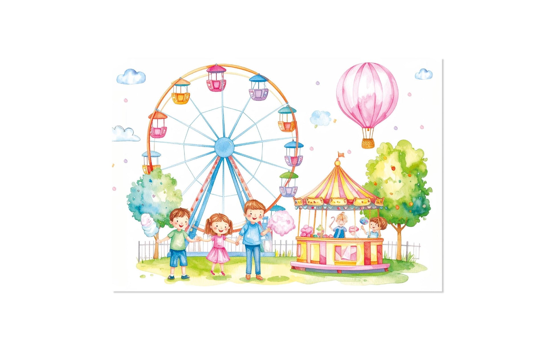 Trendform Tischset COTTON CANDY, Papier, 42 × 29,7 cm, Kinder-Motiv, mehrfarbig – 25 Blatt