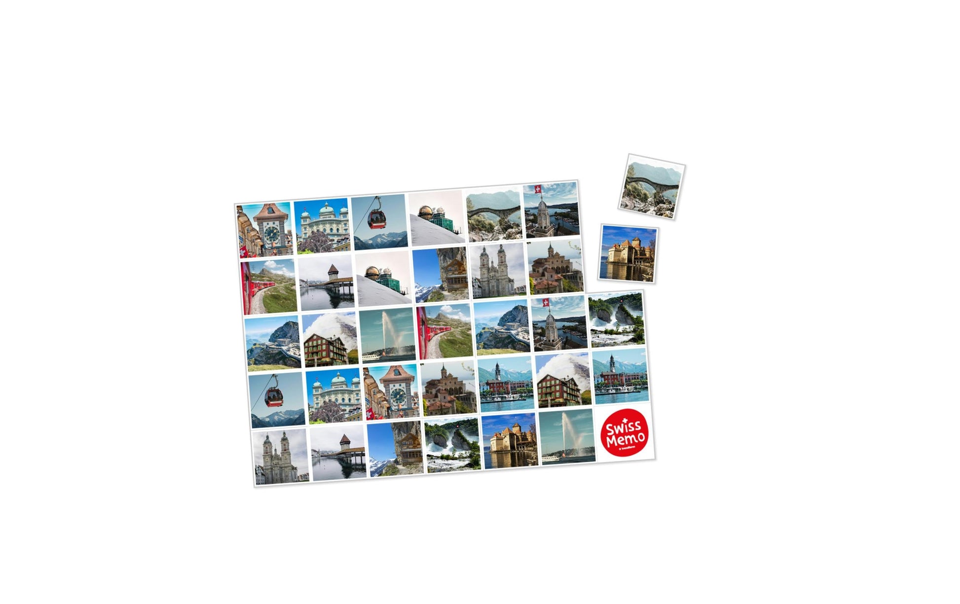 Trendform Tischset SWISS MEMO, Papier, Rechteckig – 29,7 × 42 cm, Mehrfarbig – FSC