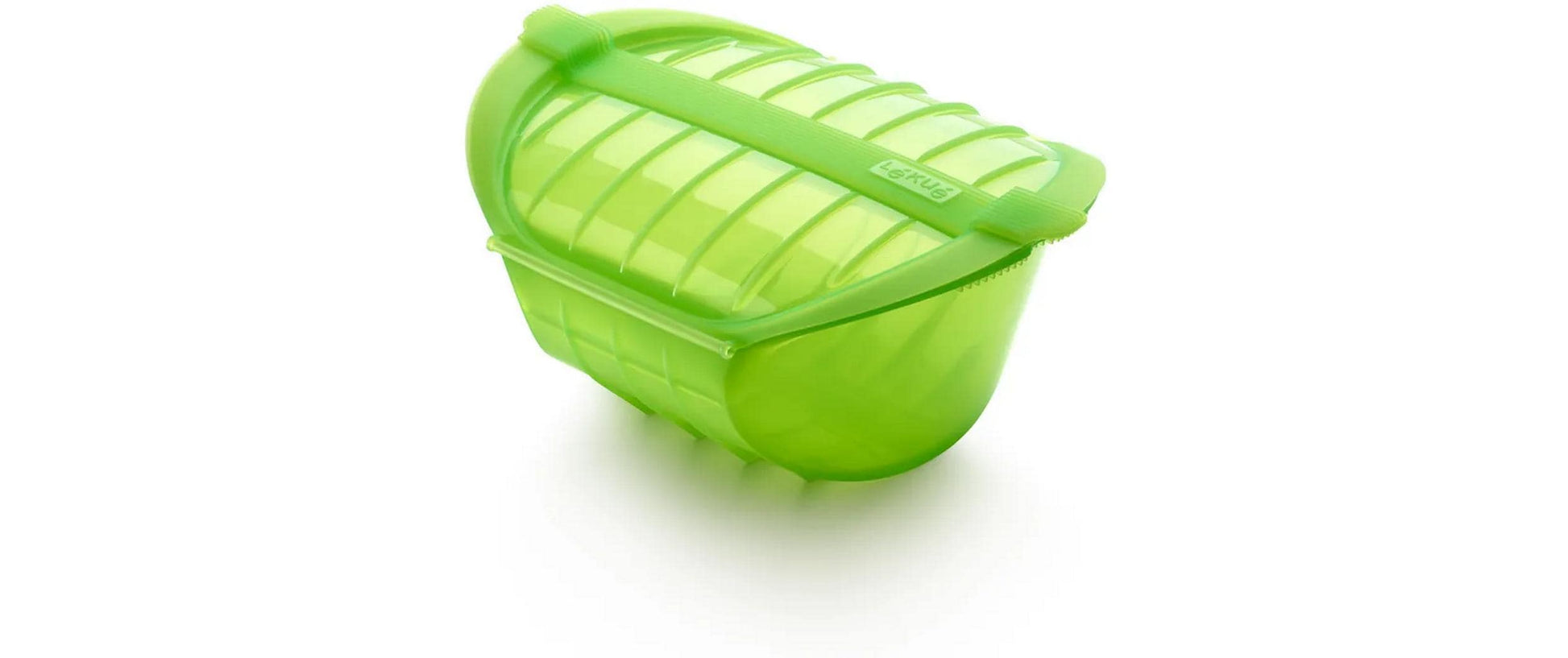 Lékué Mikrowellen-Dampfgarer 650 ml, 15,5 × 21,2 × 8,5 cm, Silikon, Grün