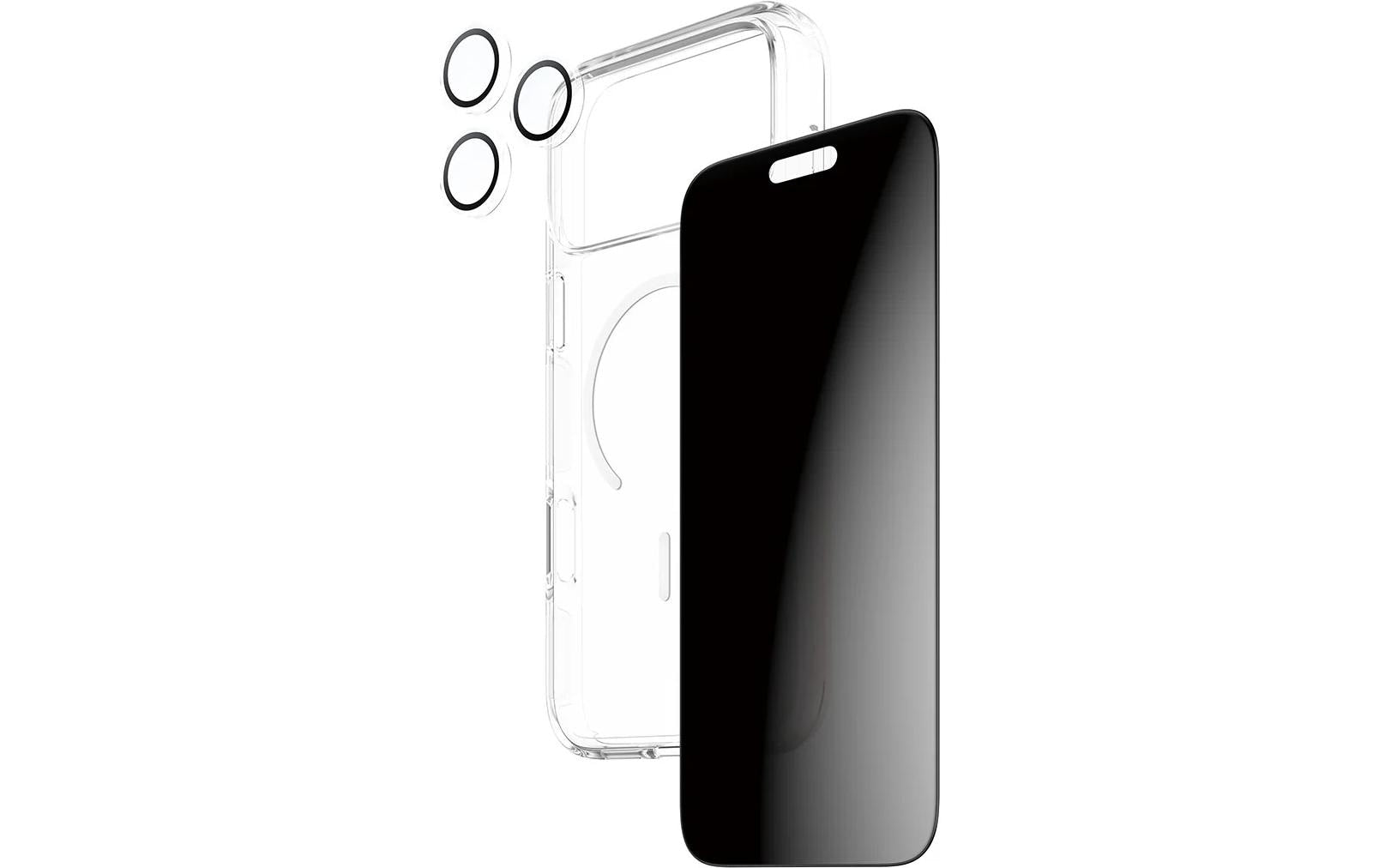 PanzerGlass Schutz-Set 3-in-1 Privacy-Filter – für Apple iPhone 17 Pro Max – Kratzresistent, Hartglas