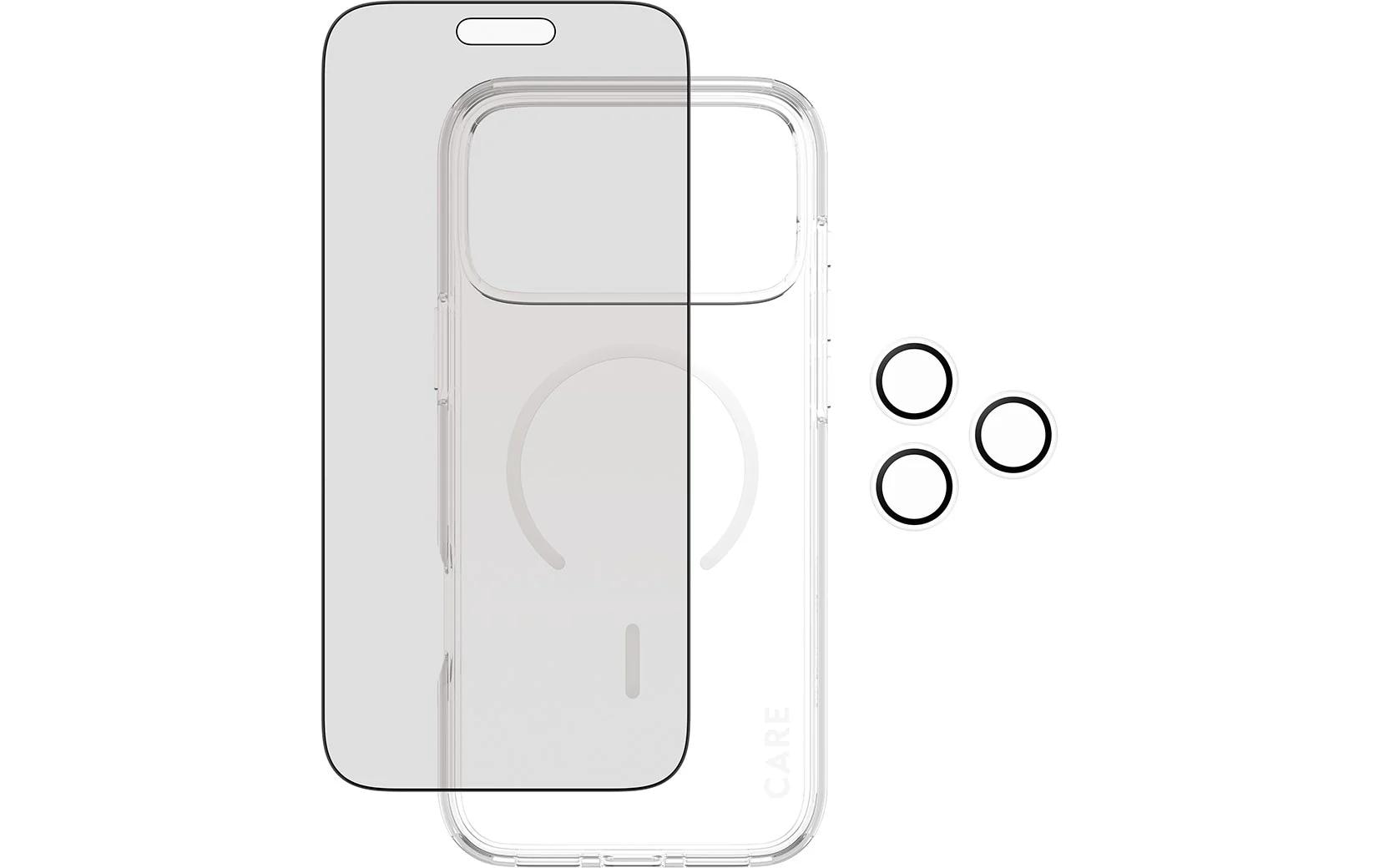 PanzerGlass Schutz-Set 3-in-1 Privacy-Filter – für Apple iPhone 17 Pro Max – Kratzresistent, Hartglas