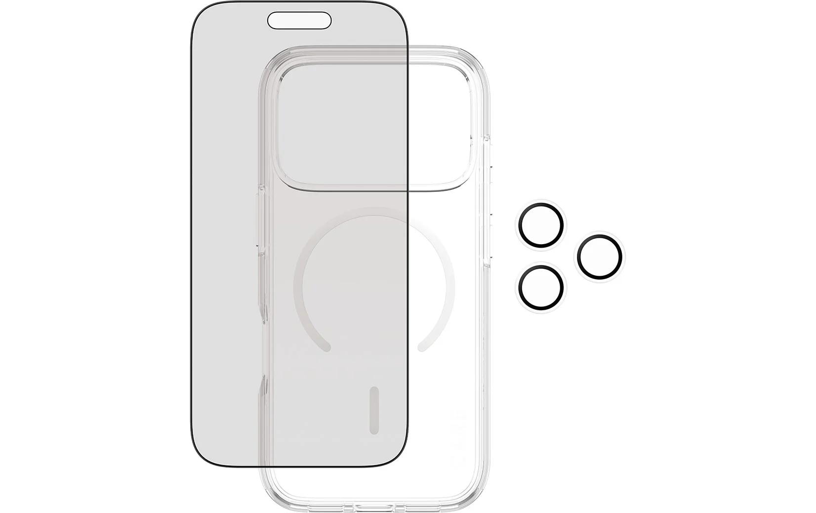 PanzerGlass Schutz-Set 3-in-1 – für Apple iPhone 17 Pro, kratzresistent, anti-fingerprint, Hartglas
