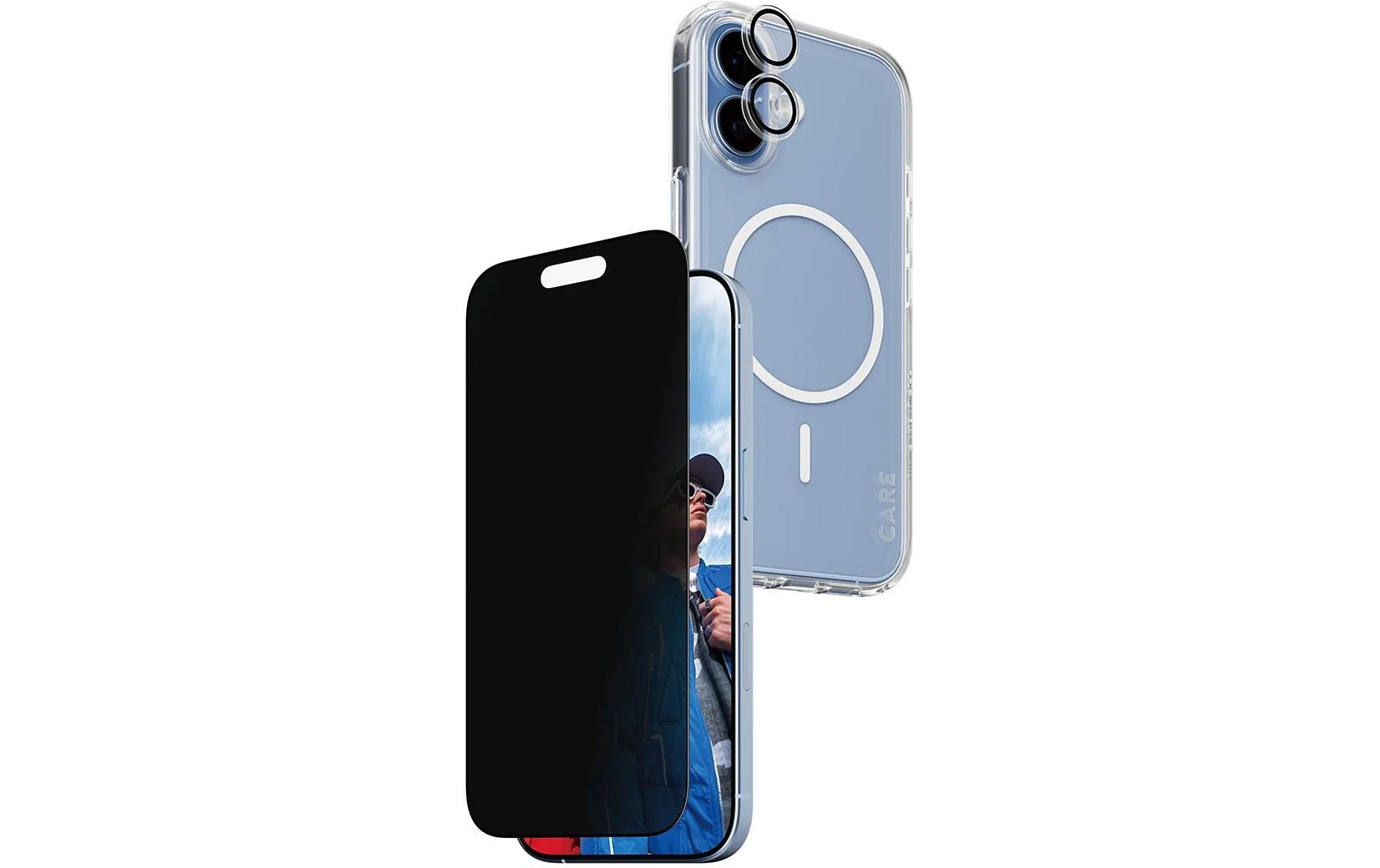PanzerGlass Bildschirmschutzfolie CARE – für Apple iPhone 17 – Transparent – Privatsphäre-Filter