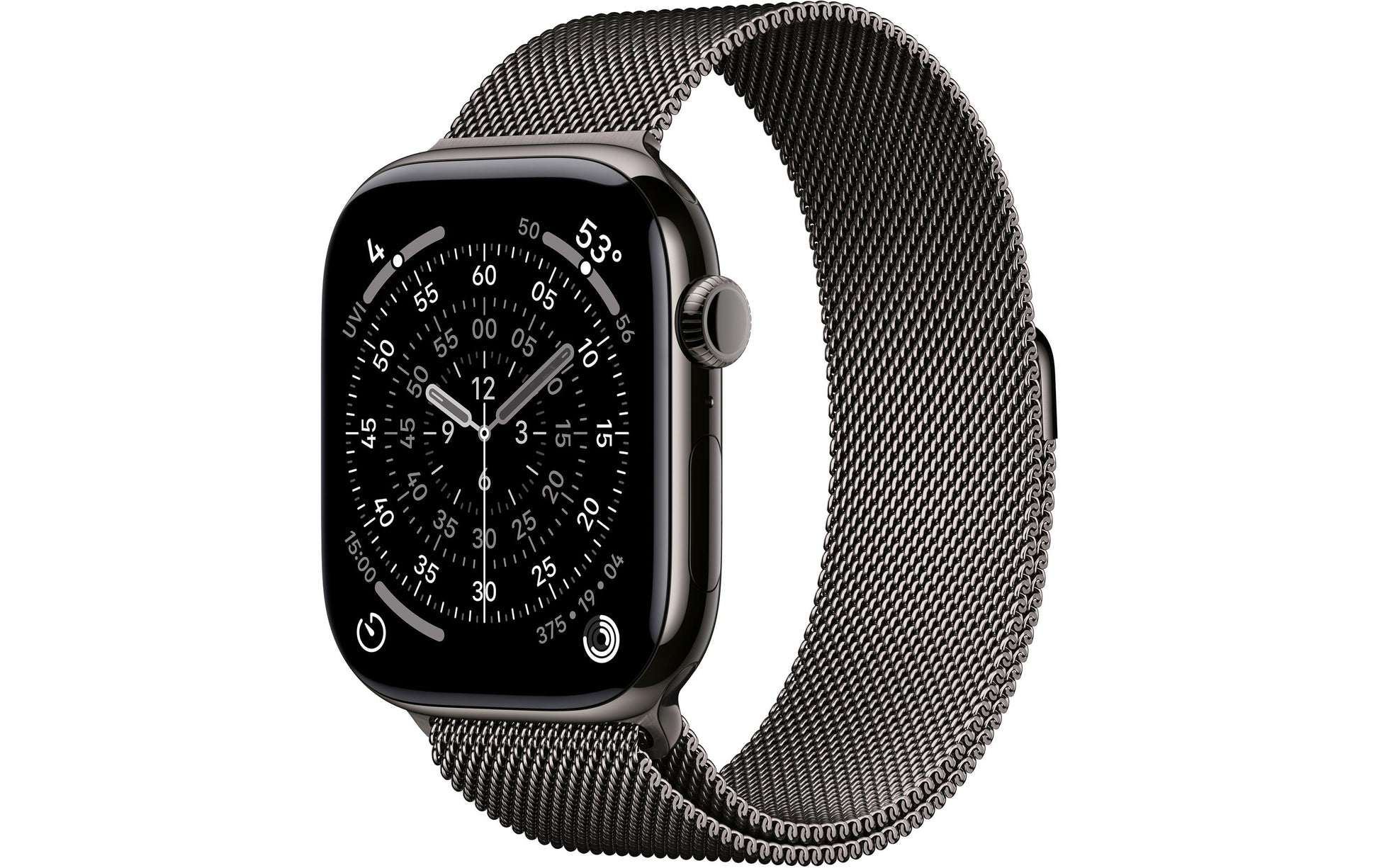 Apple Watch S11 Slate Titanium – Smartwatch – 46 mm, LTE, OLED, 50 m, Mailänder Schlaufe (M/L)