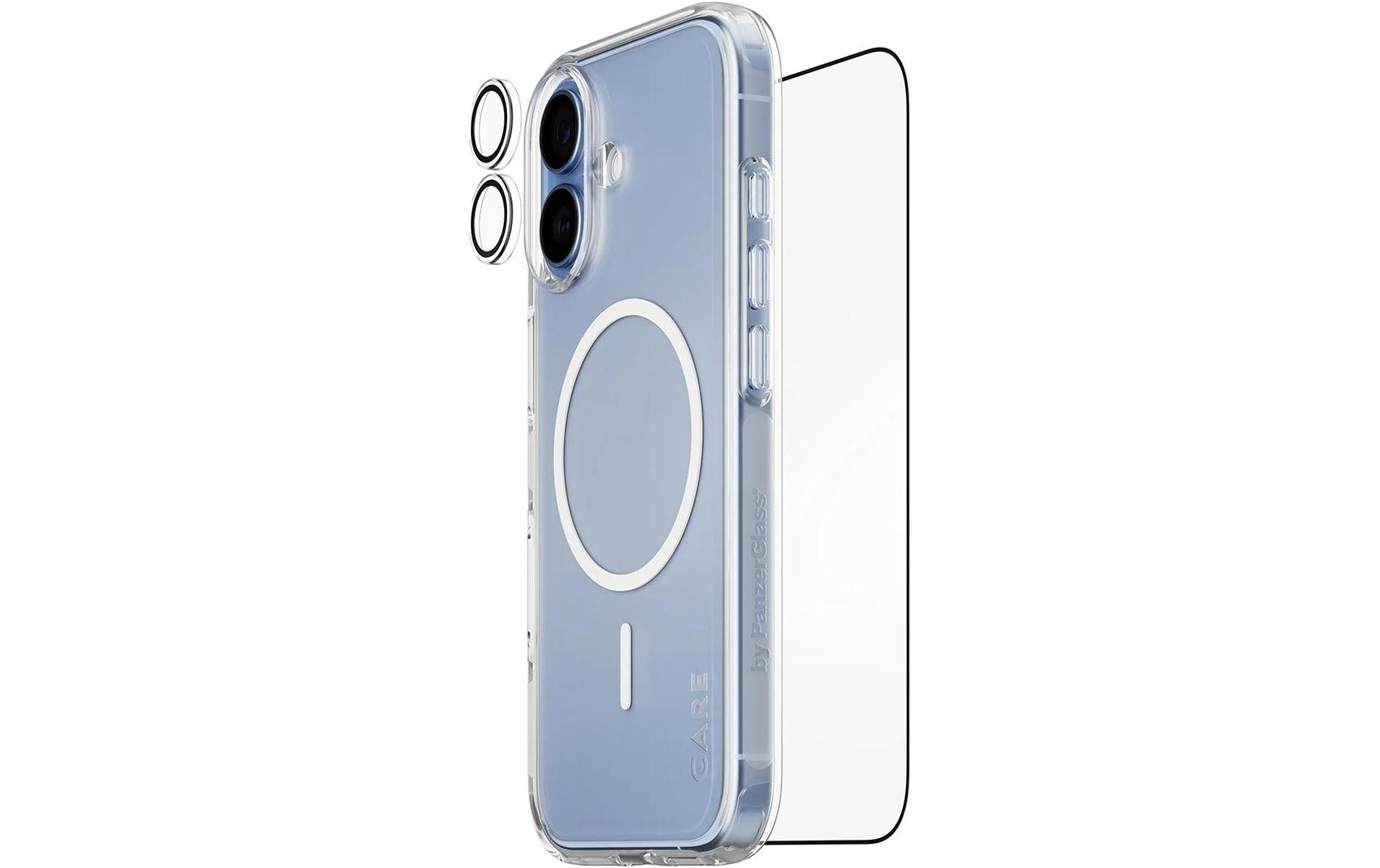 PanzerGlass Schutz-Set 3-in-1 – für Apple iPhone 17, kratzresistent, stossfest, Hartglas, Folie, transparent