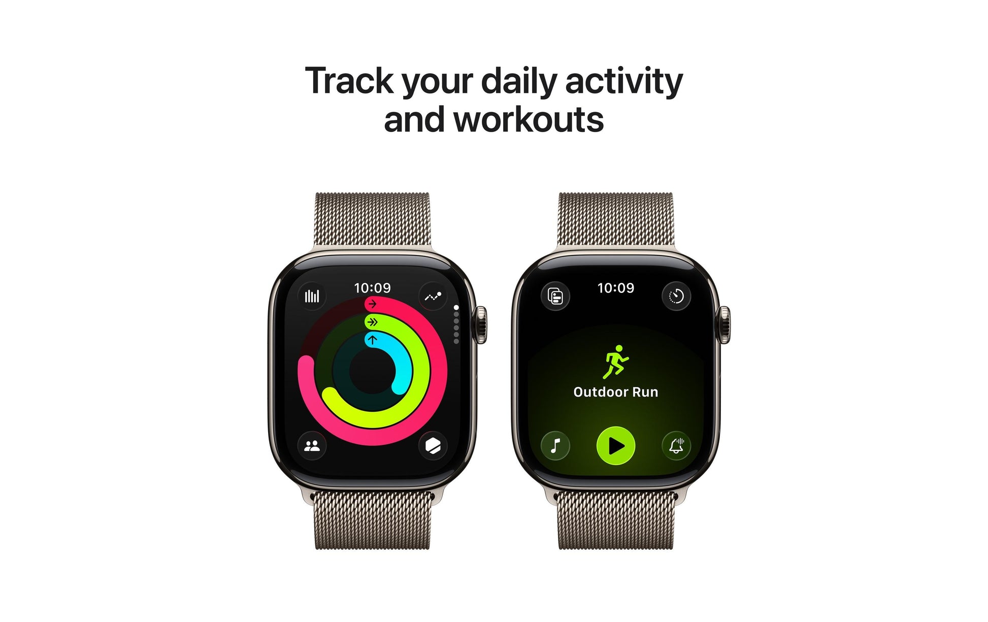 Apple Watch S11 – Smartwatch – 46 mm, LTE, OLED, 50 m, Natürliches Titan, M/L, Mailänder Schlaufe