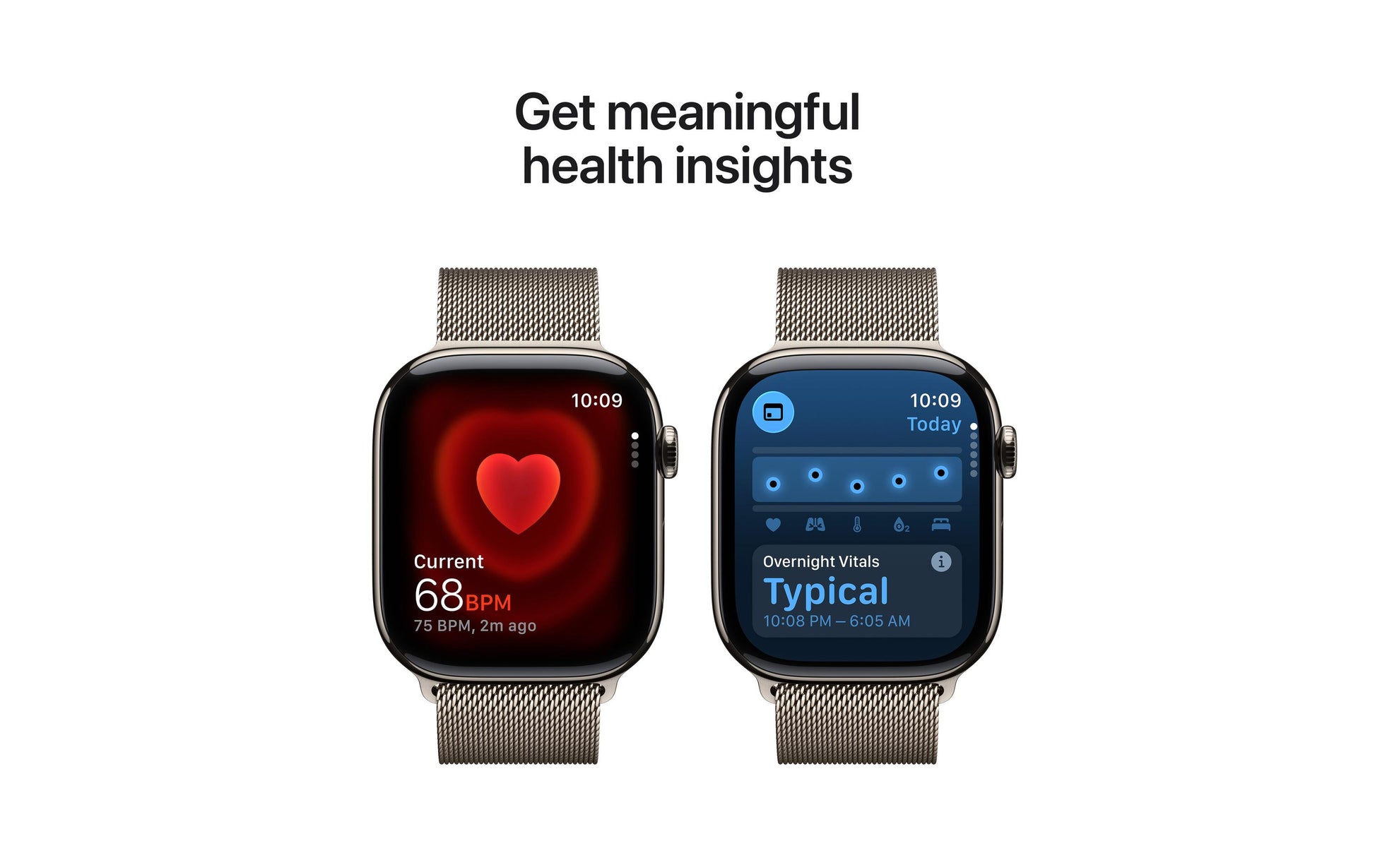 Apple Watch Series 11 46 mm GPS + Cellular – Titan Natur, Milanese Loop, M/L, 50 m, für iPhone