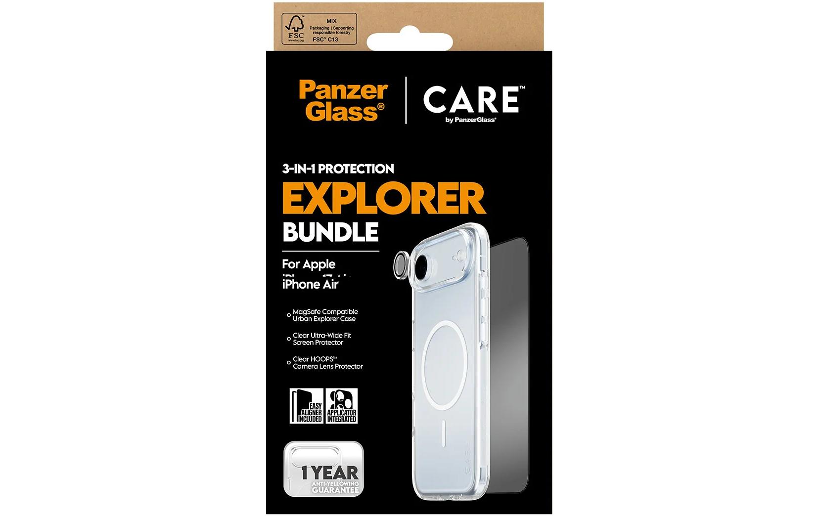 PanzerGlass Bildschirmschutzfolie – für Apple iPhone Air – Transparent – Gehärtetes Glas