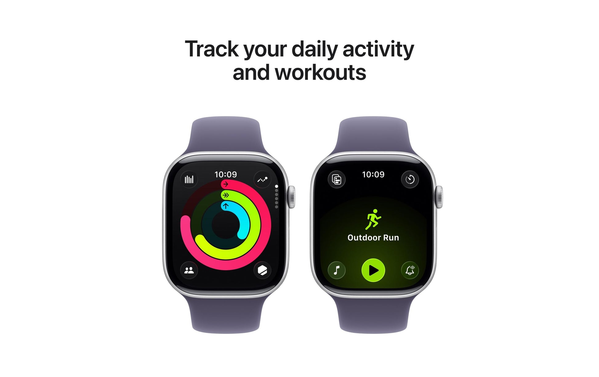 Apple Watch S11 – Smartwatch – 46 mm, LTE, OLED, 50 m, Silber, Purple Fog Sportarmband, M/L