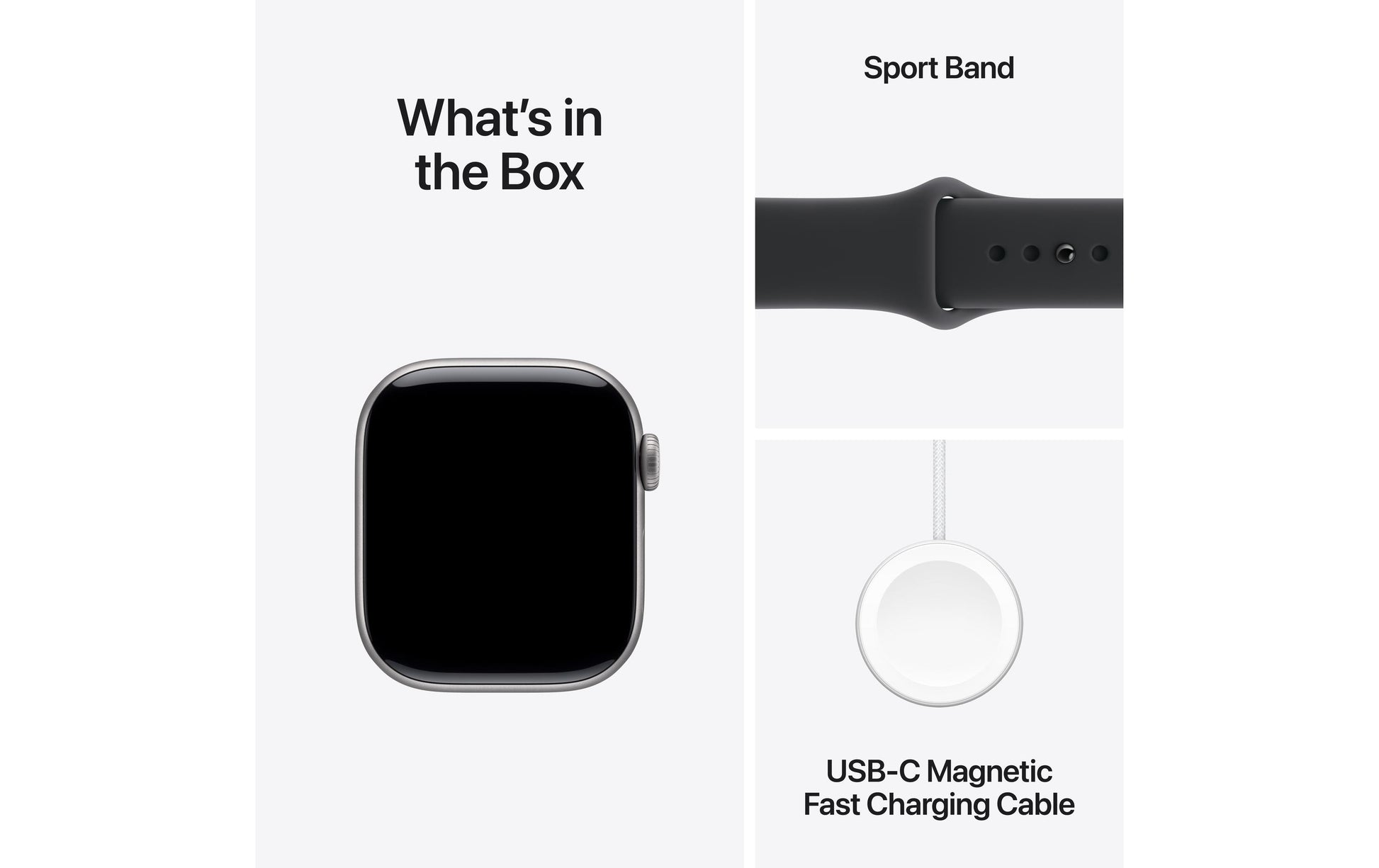 Apple Watch S11 – Smartwatch – 42 mm, LTE, OLED, 50 m, Space Grey, Titan, S/M (Sportarmband)